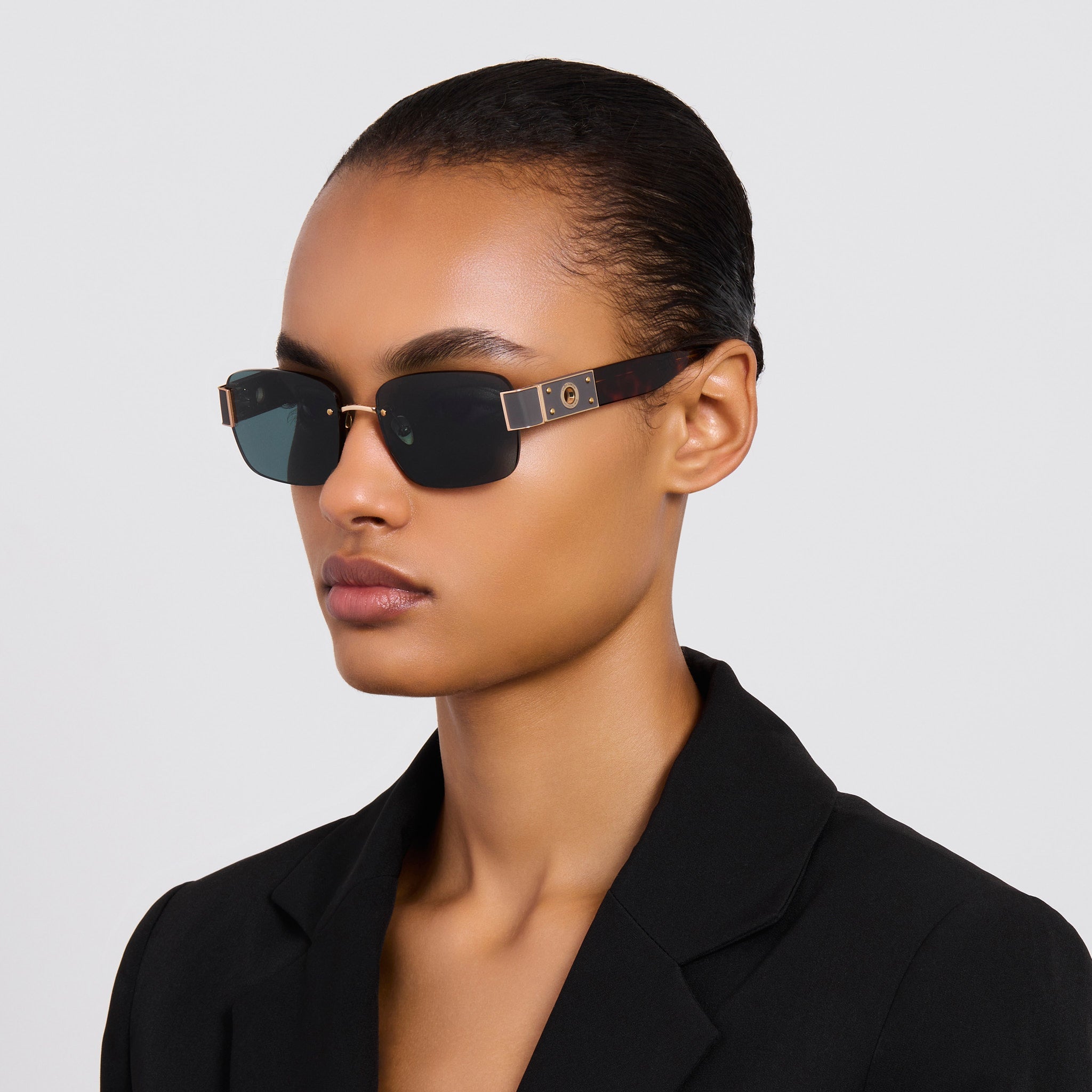 Jessica Sunglasses in Dark Tortoiseshell - LINDA FARROW - Sunglasses -