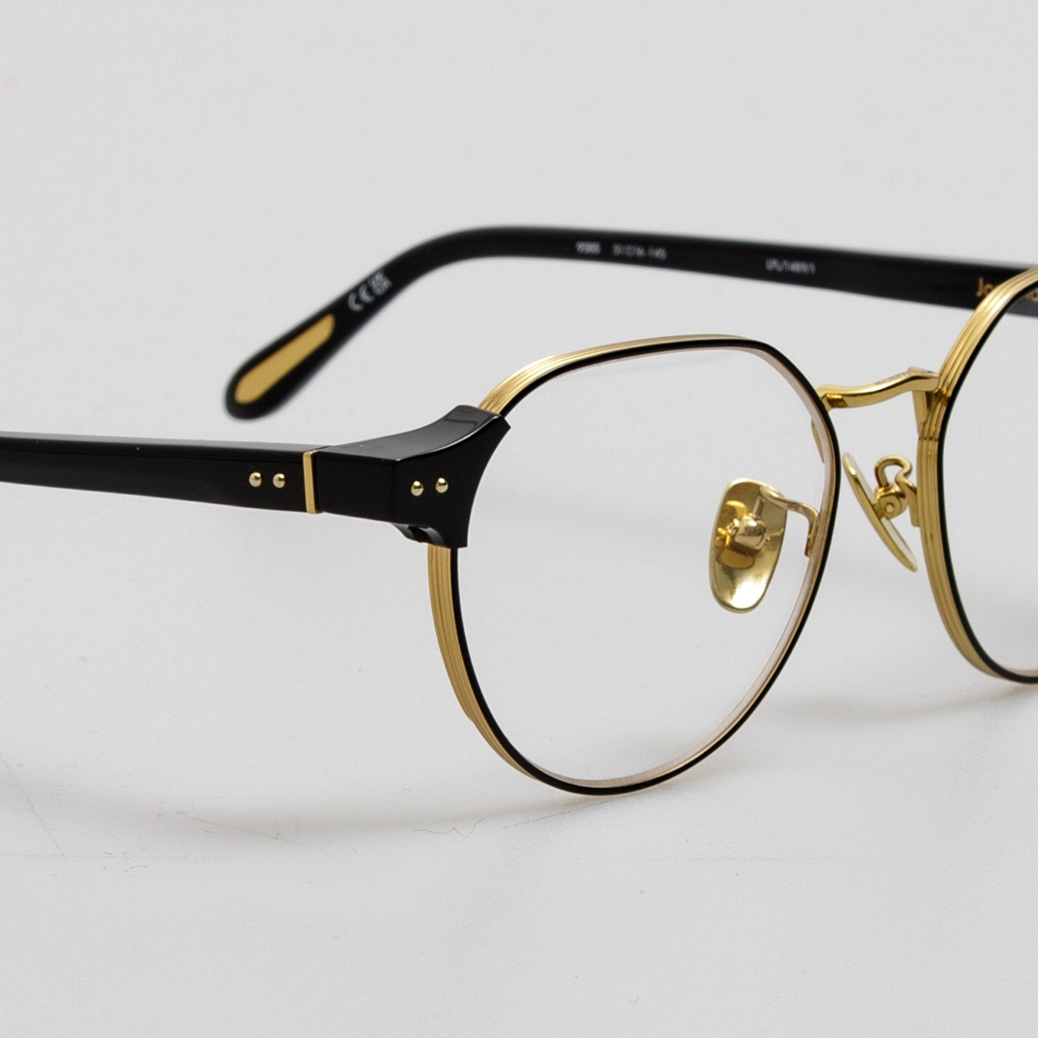 Jonathan Angular Optical Frame in Black - LINDA FARROW - Optical Frame -