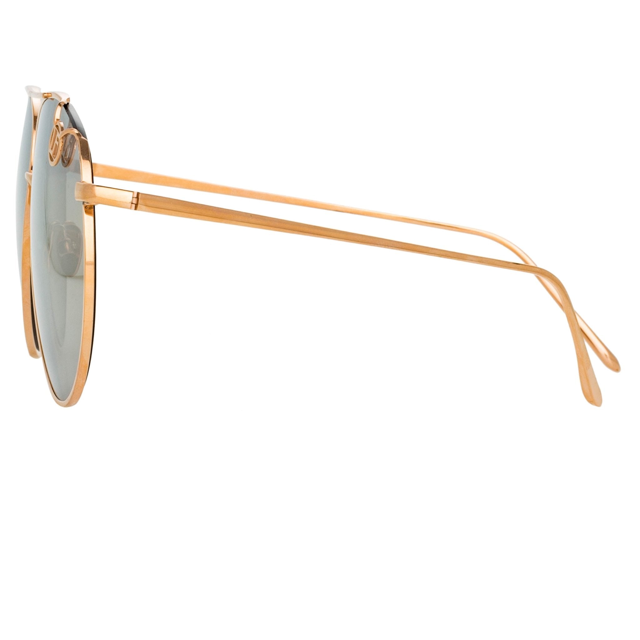 Joni Sunglasses in 18K Rose Gold and Platinum - LINDA FARROW - Sunglasses -