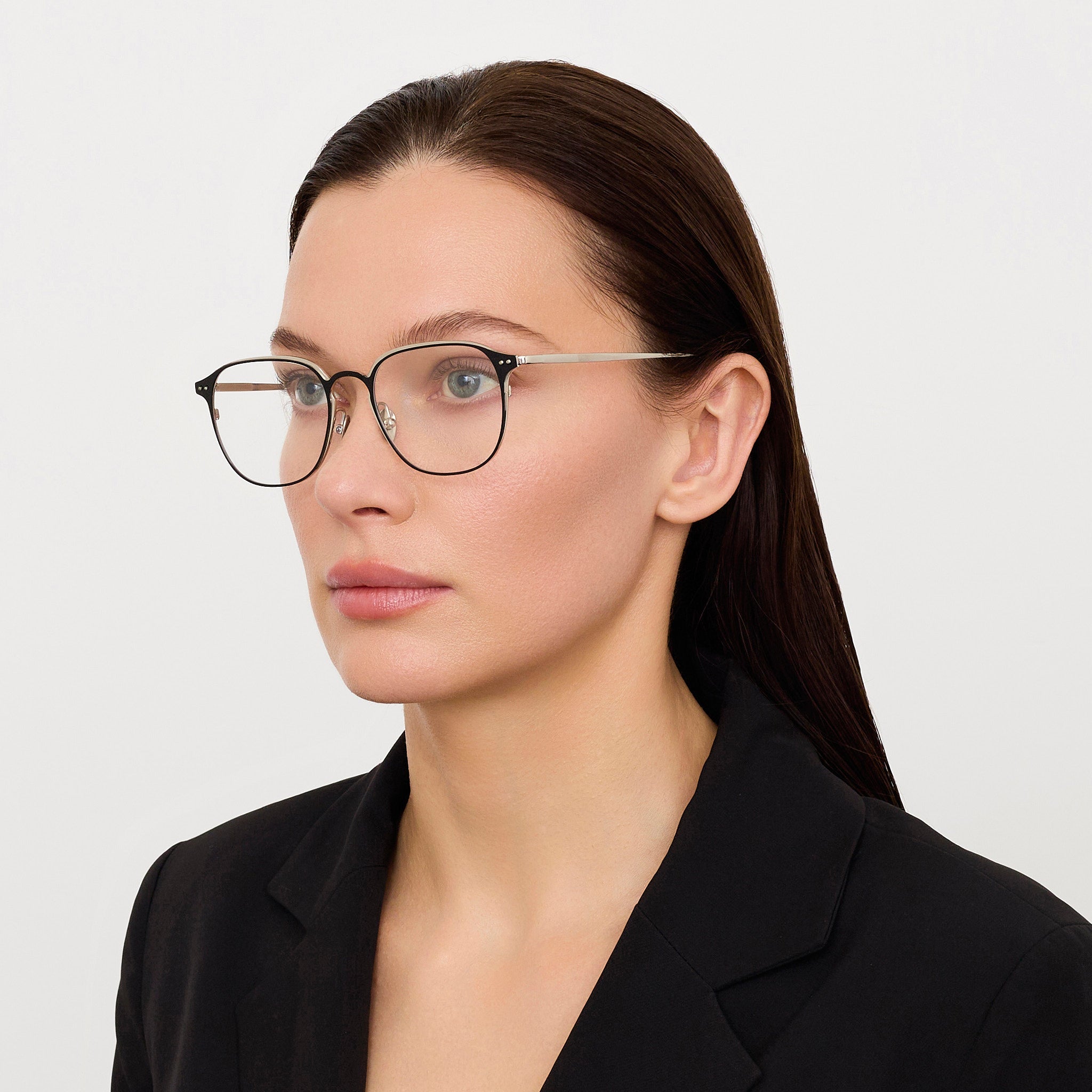 Jude Optical in 22K White Gold - LINDA FARROW - Optical Frame -