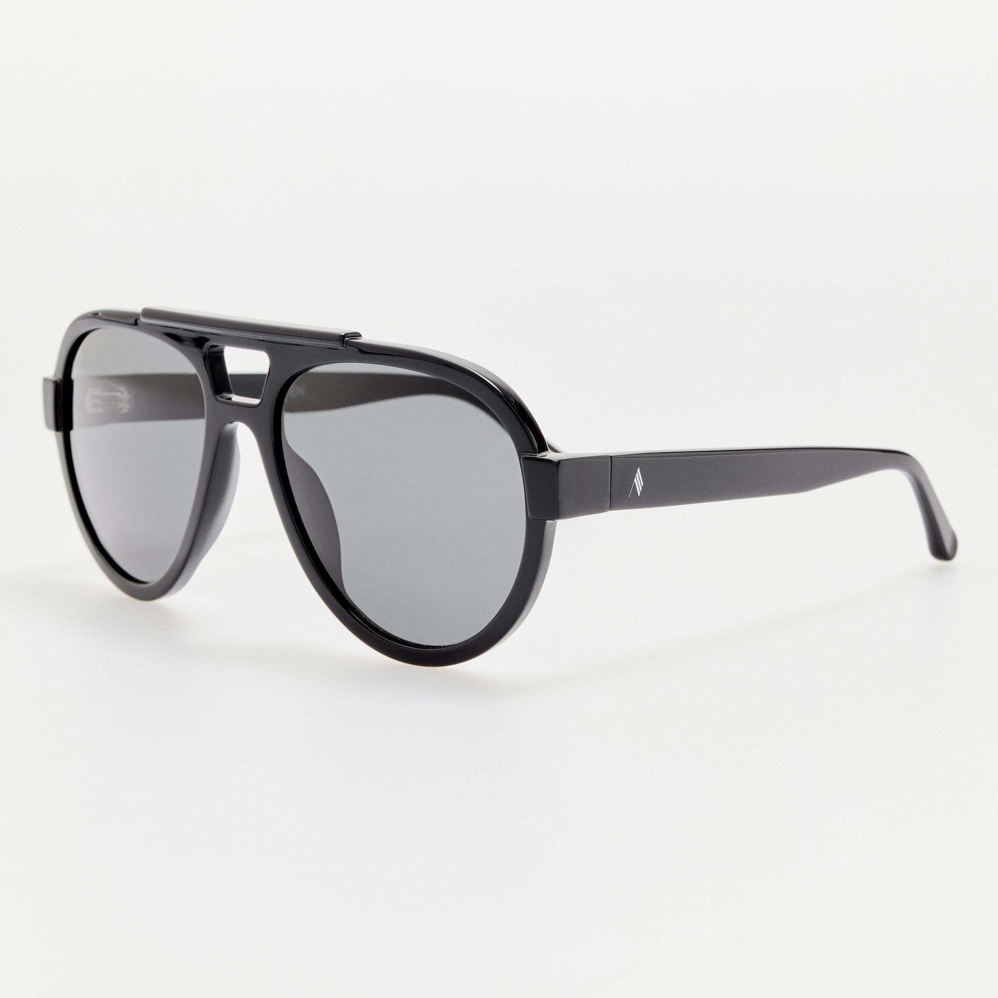 Jurgen Aviator Sunglasses in Black - LINDA FARROW - Sunglasses -