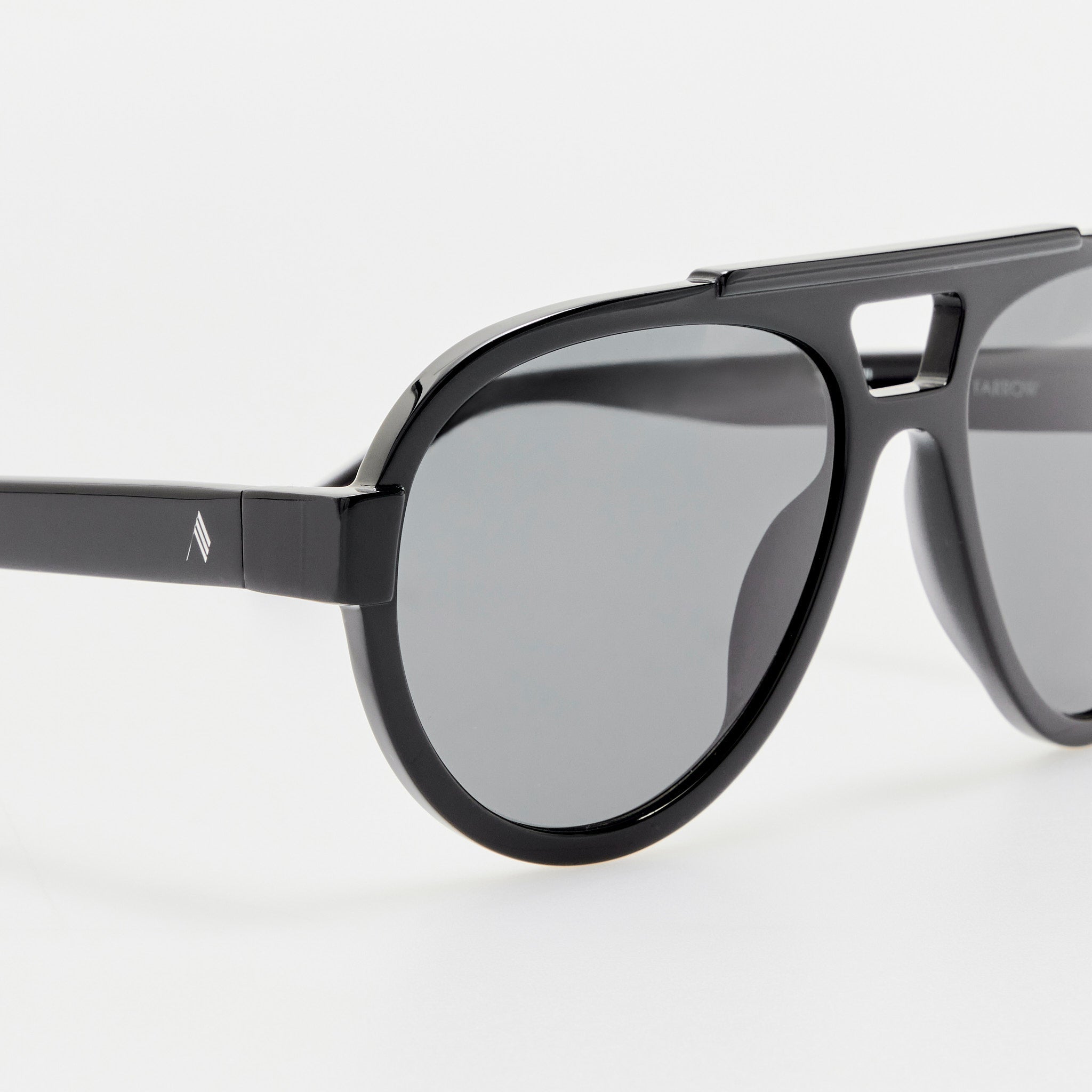 Jurgen Aviator Sunglasses in Black - LINDA FARROW - Sunglasses -