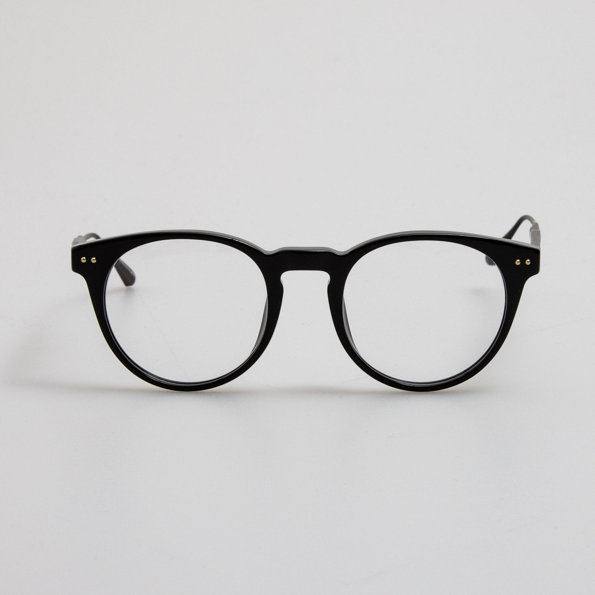 Kaan Oval Optical Frame in Black - LINDA FARROW - Optical Frame -