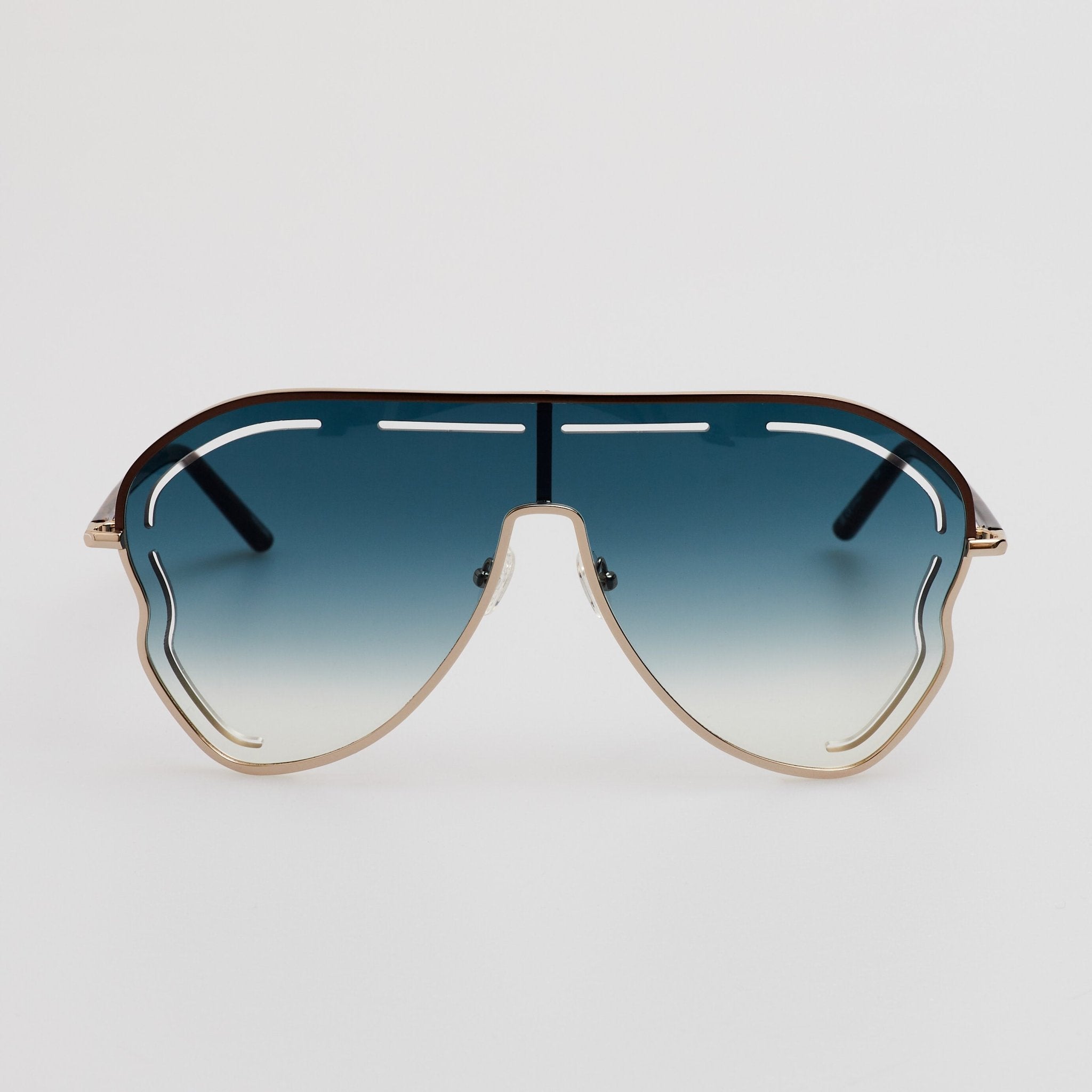 Kika Gardenia Sunglasses in Aqua - LINDA FARROW-Sunglasses-
