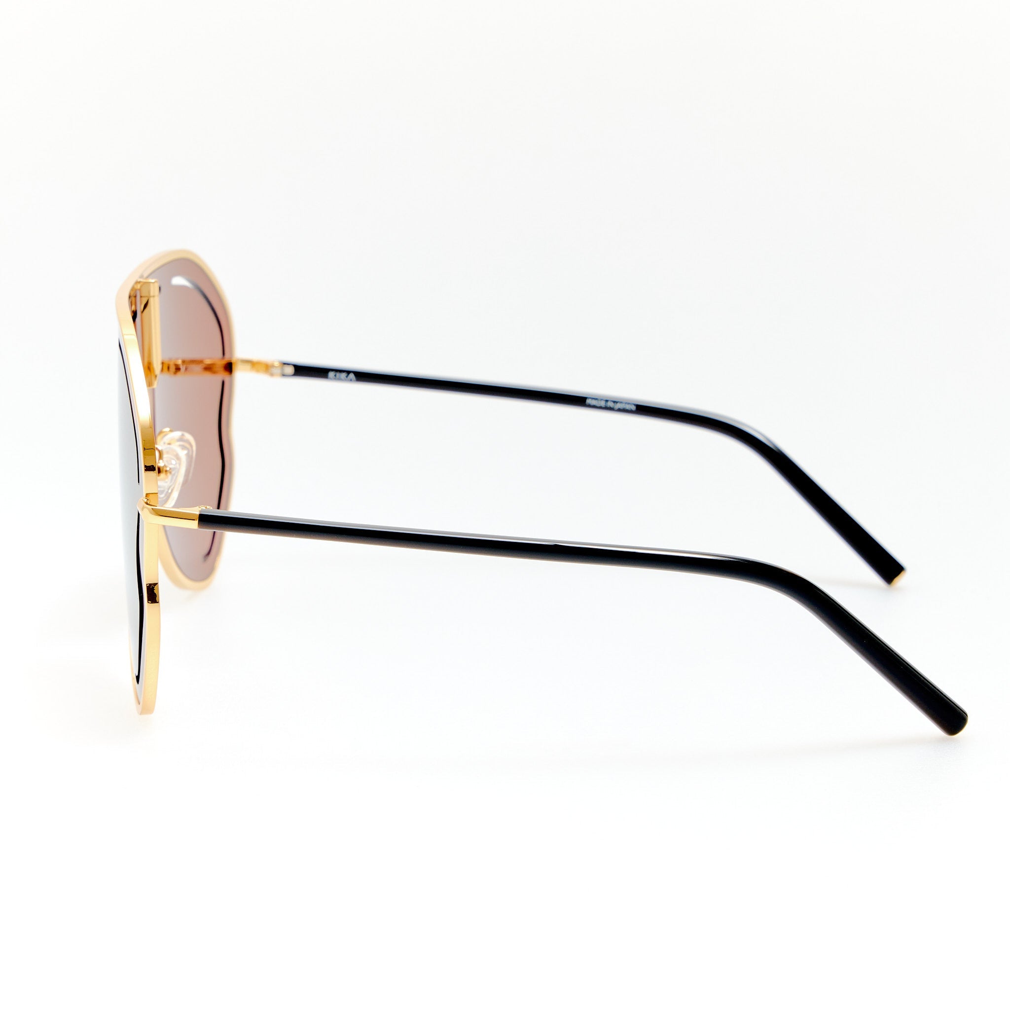 Kika Gardenia Sunglasses in Gold Mirror - LINDA FARROW - Sunglasses -