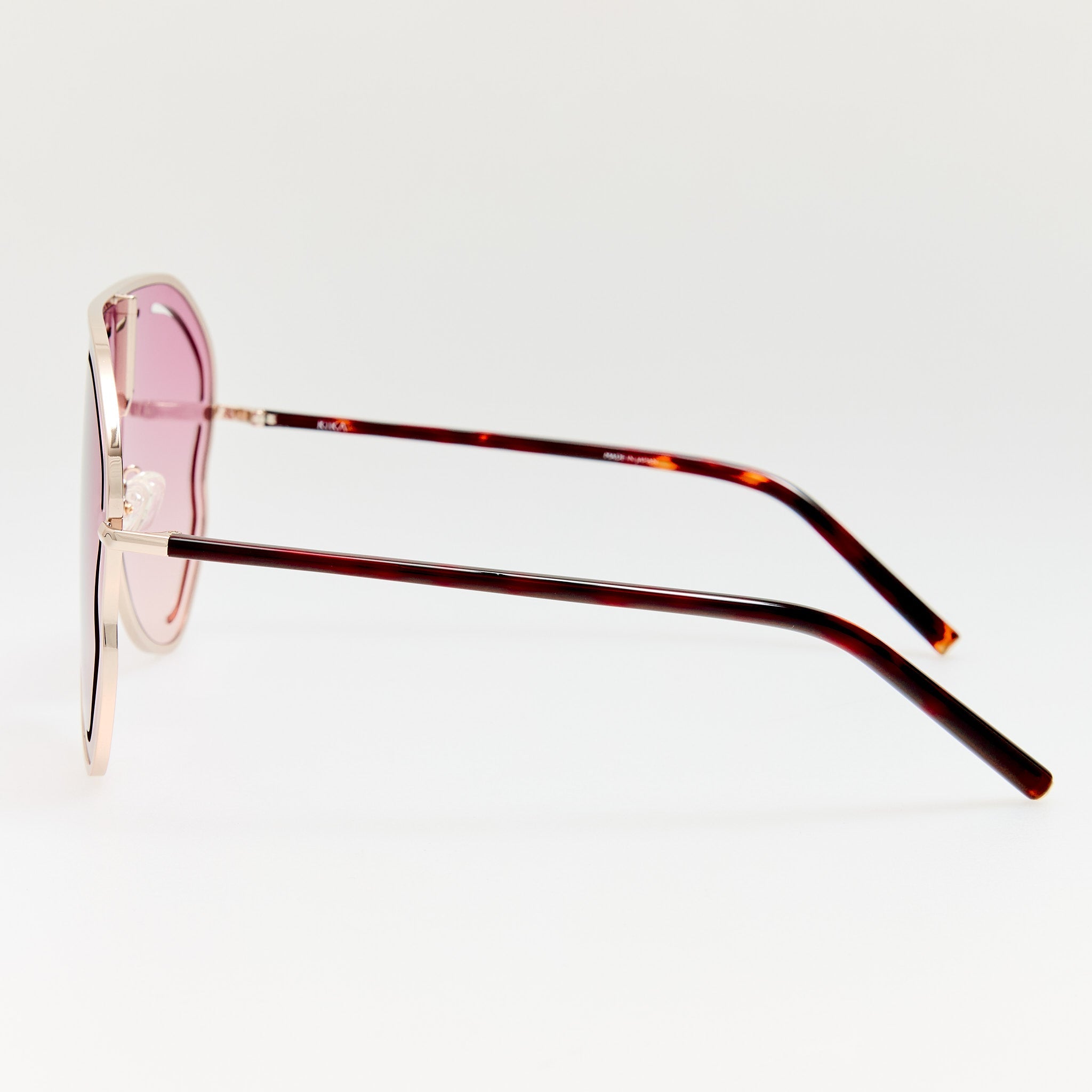Kika Gardenia Sunglasses in Pink Gradient and Light Gold - LINDA FARROW - Sunglasses -