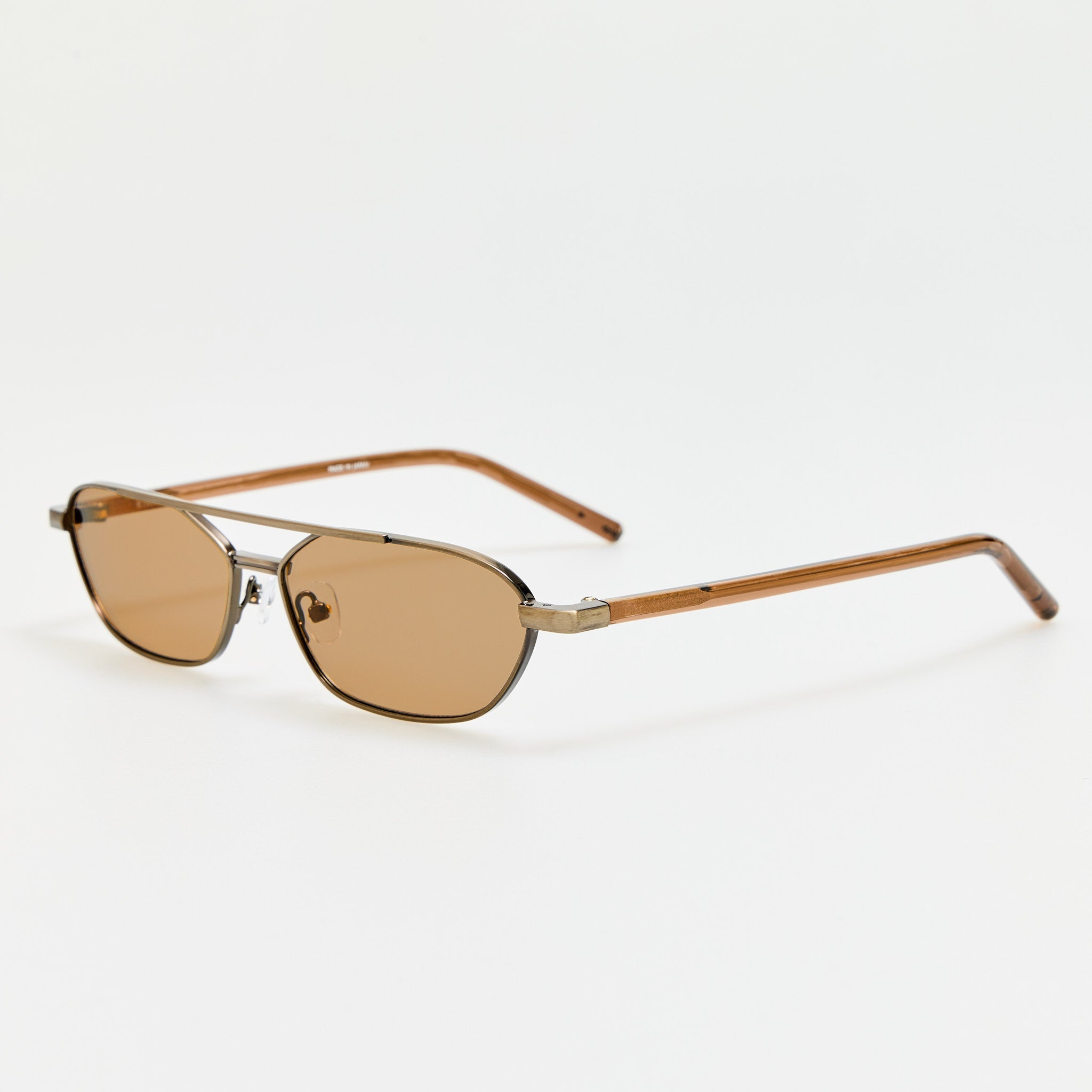 Kika Gloria Sunglasses in Antique Gold and Slate - LINDA FARROW-Sunglasses-