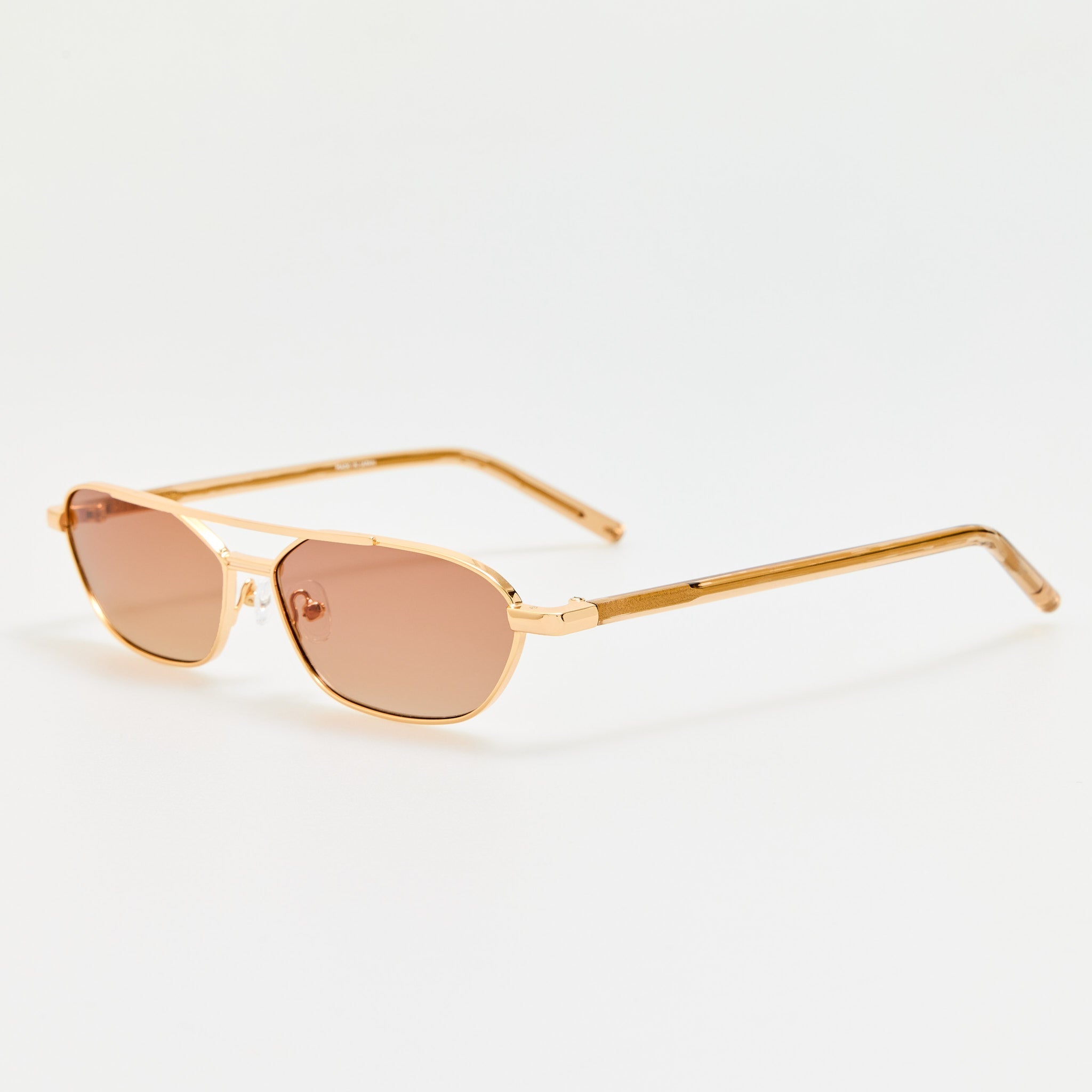 Kika Gloria Sunglasses in Gold and Camel - LINDA FARROW-Sunglasses-