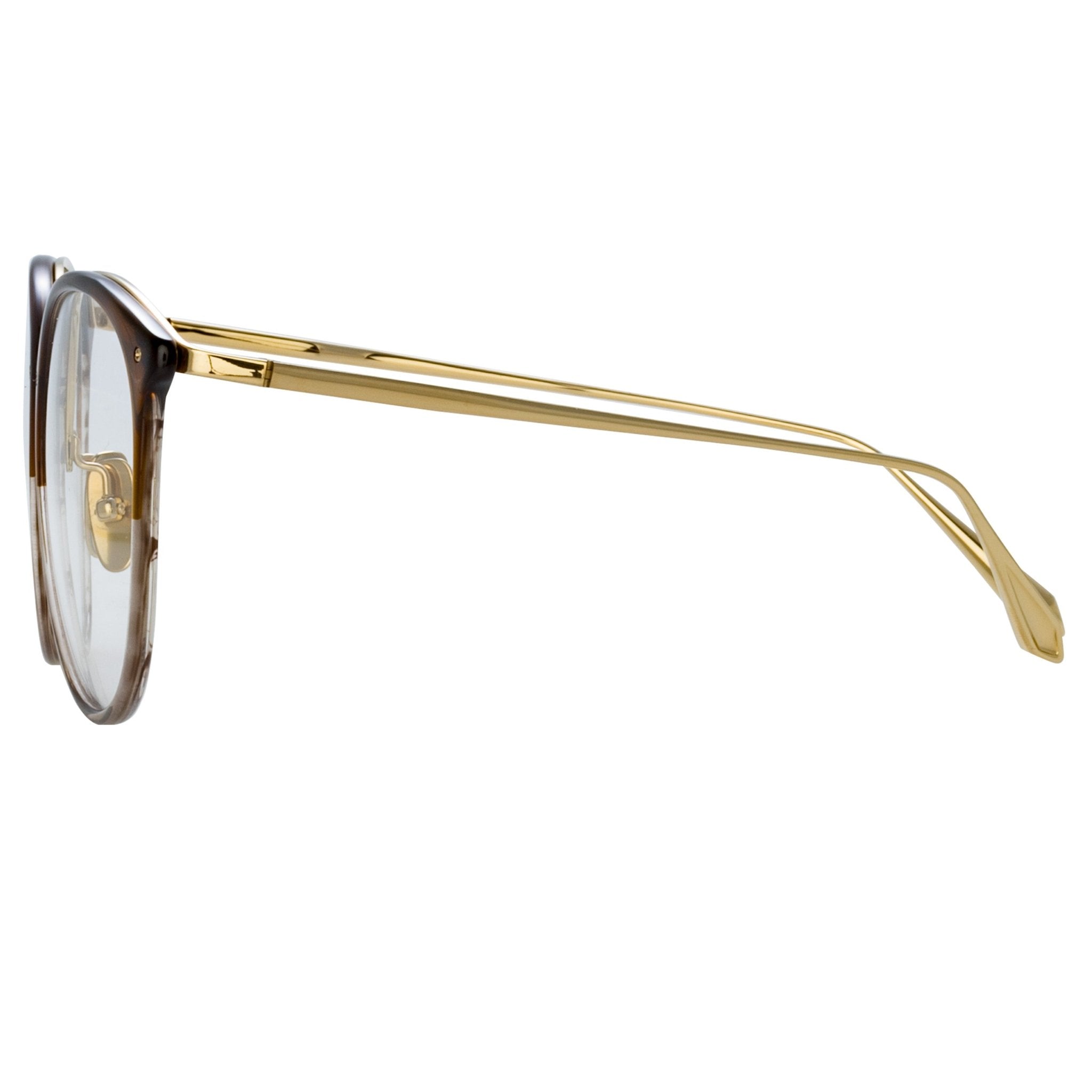 Kings Optical Frame in Caramel Horn - LINDA FARROW - Optical Frame -
