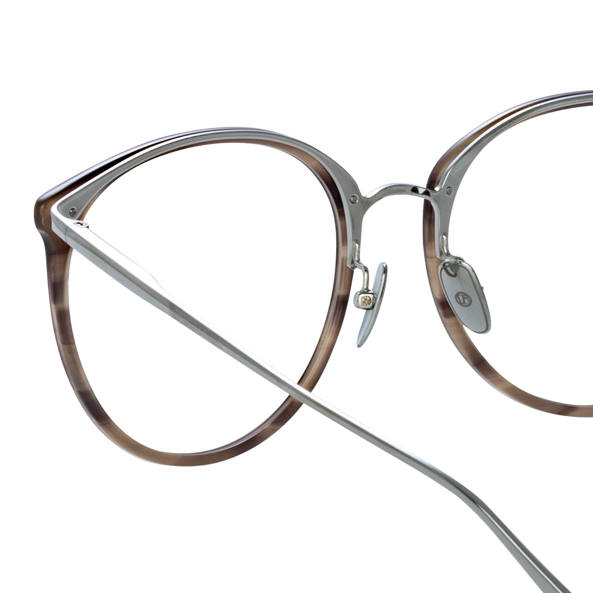 Kings Optical Frame in Grey Horn - LINDA FARROW - Optical Frame -