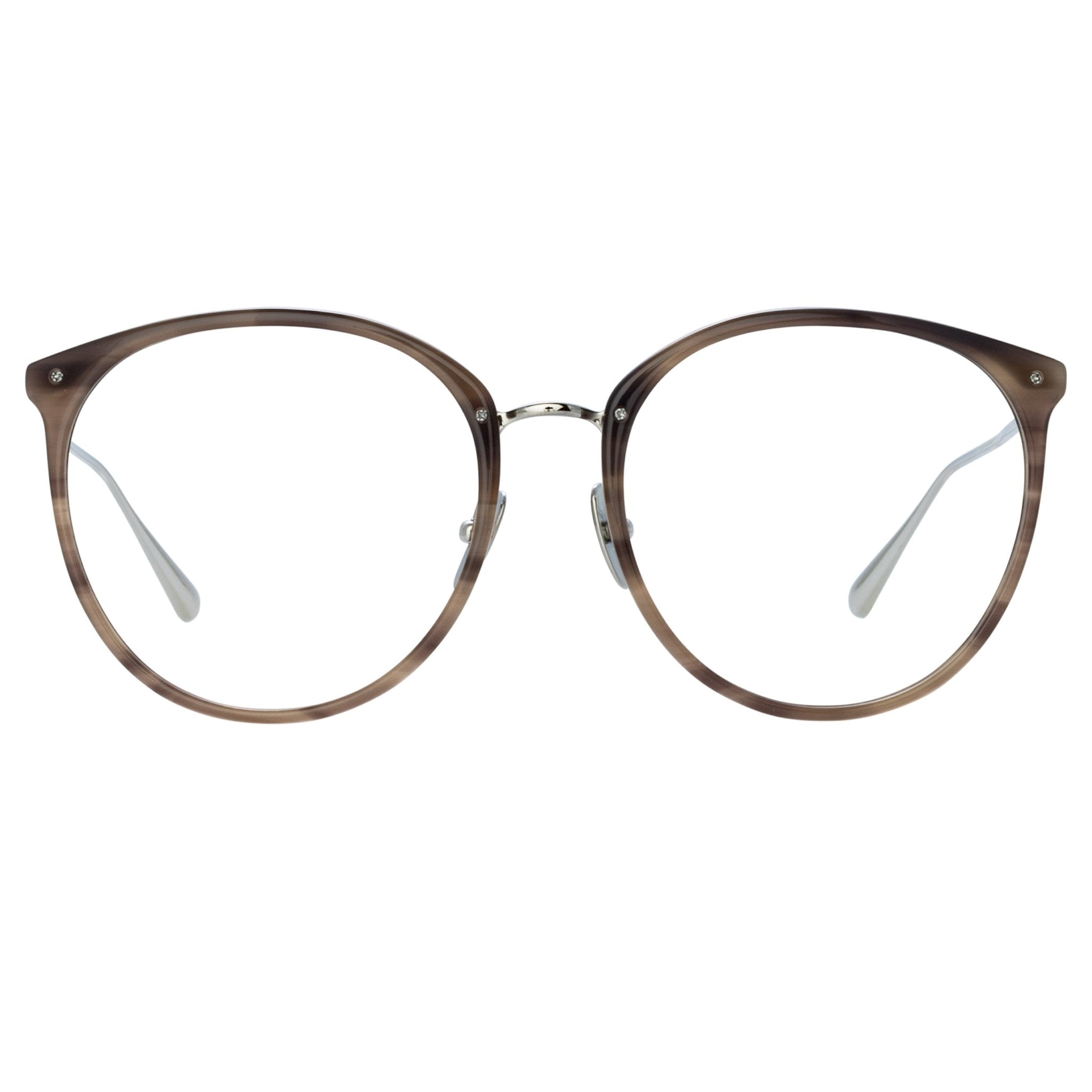 Kings Optical Frame in Grey Horn - LINDA FARROW - Optical Frame -