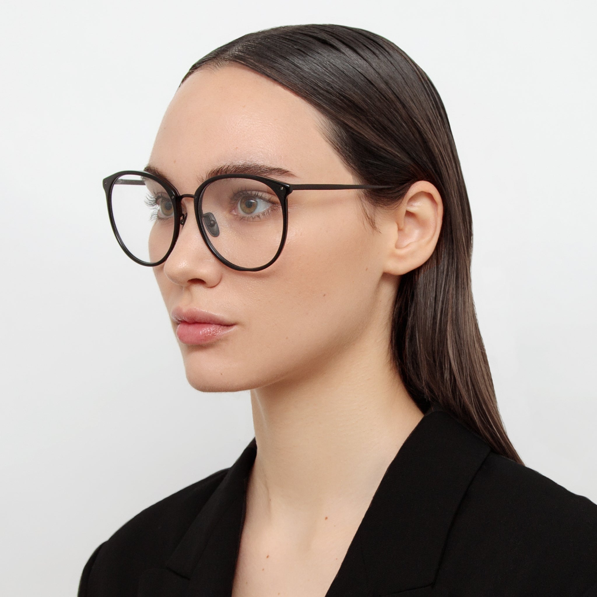 Kings Optical Frame in Matt Black - LINDA FARROW - Optical Frame -