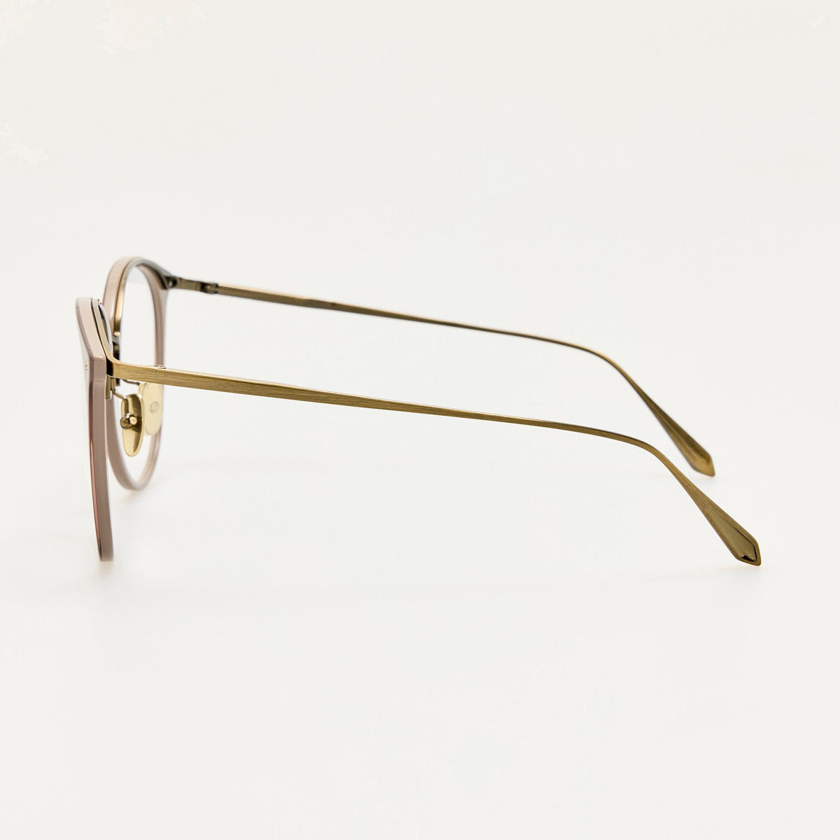 Kings Optical in Antique Gold and Taupe - LINDA FARROW-Optical Frame-
