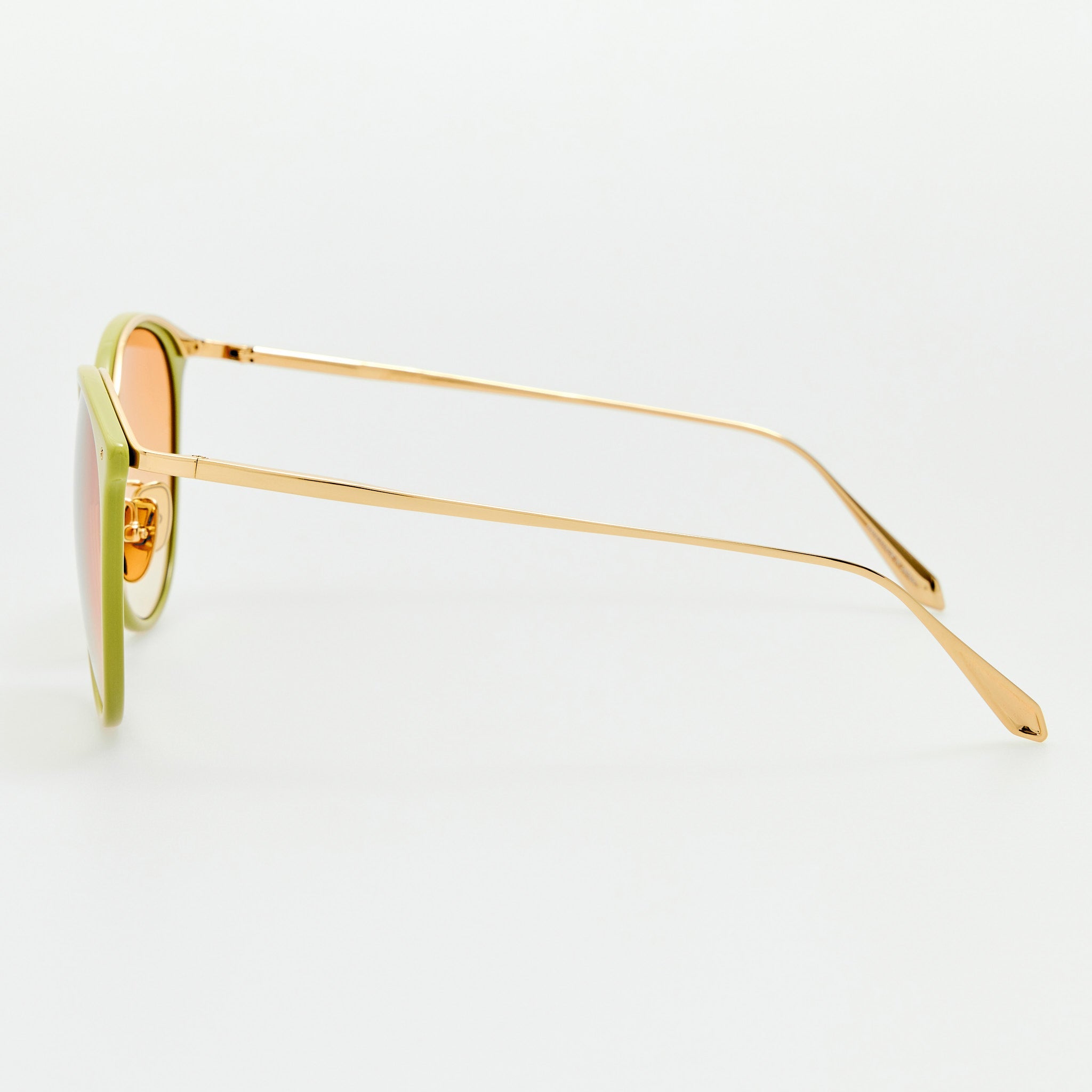 Kings Sunglasses in 22K Gold and Camel - LINDA FARROW - Sunglasses -