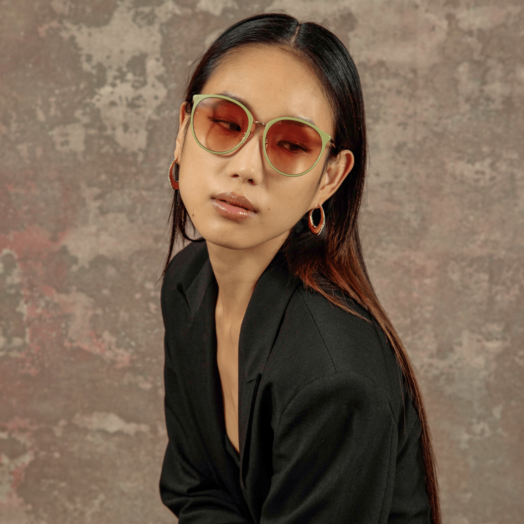 Kings Sunglasses in 22K Gold and Camel - LINDA FARROW - Sunglasses -