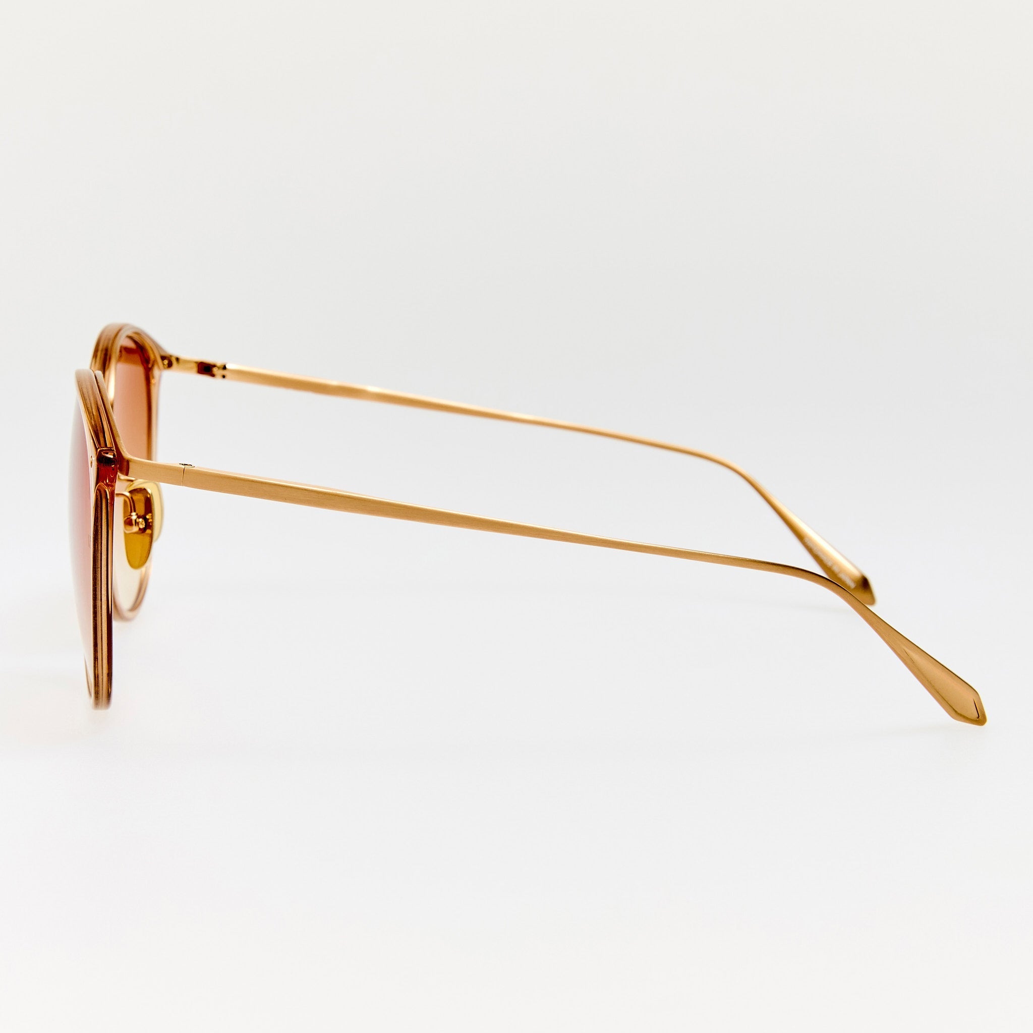 Kings Sunglasses in 22K Gold and Camel - LINDA FARROW - Sunglasses -