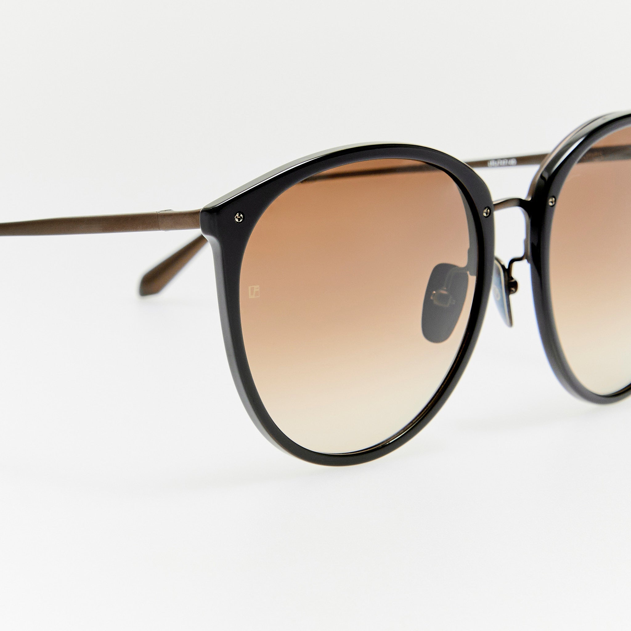 Kings Sunglasses in Matt Nickel and Mocha - LINDA FARROW - Sunglasses -