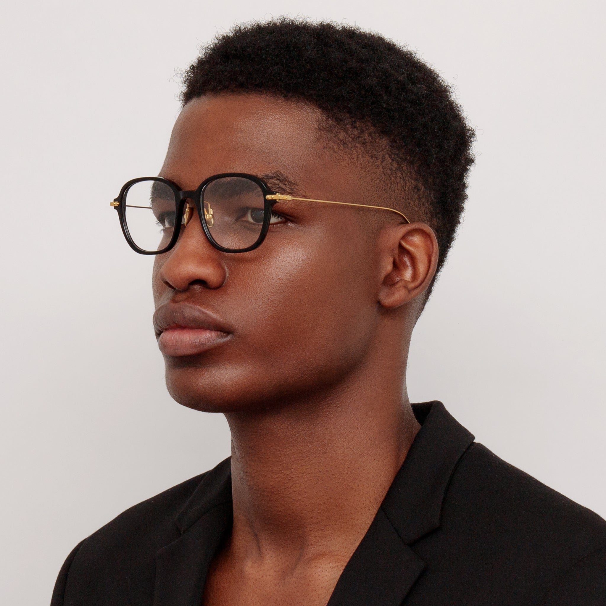 Lane Square Optical Frame in Black - LINDA FARROW - Optical Frame -