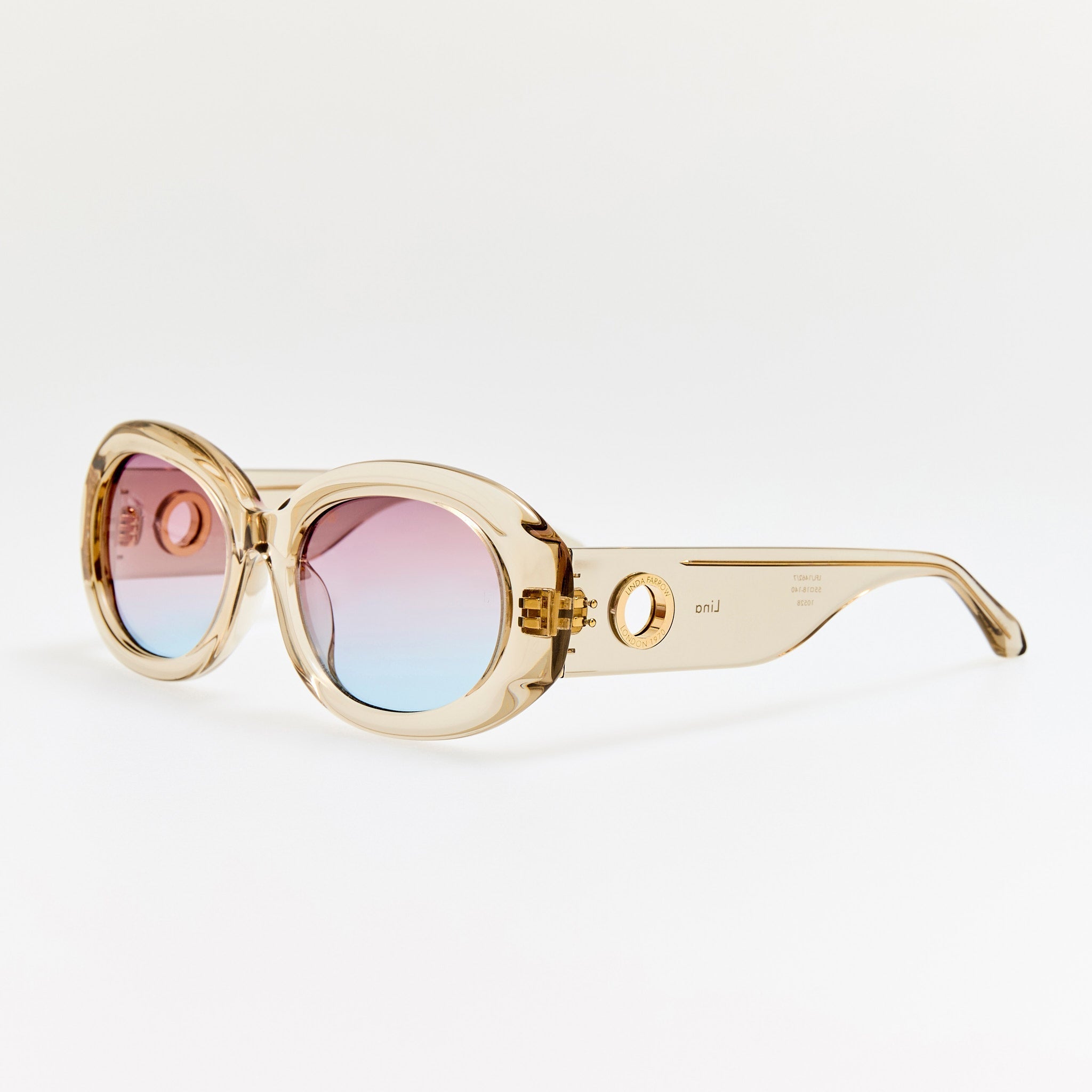 Lina Sunglasses in Truffle and Dusk - LINDA FARROW - Sunglasses -