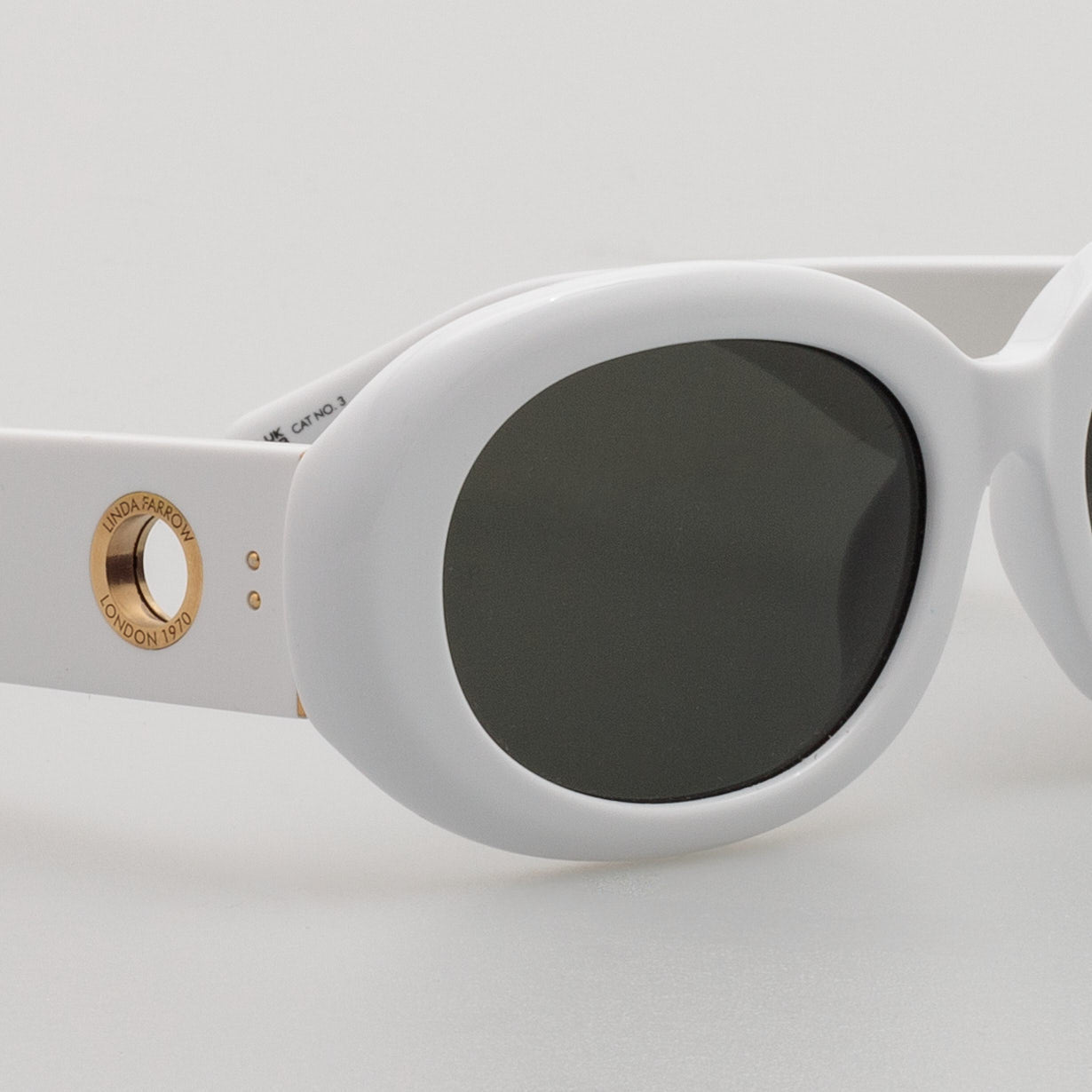 Lina Sunglasses in White - LINDA FARROW - Sunglasses -