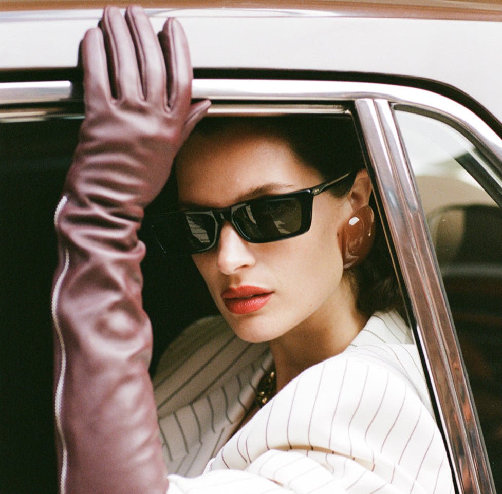 Lucia Sunglasses in Black - LINDA FARROW - Sunglasses -