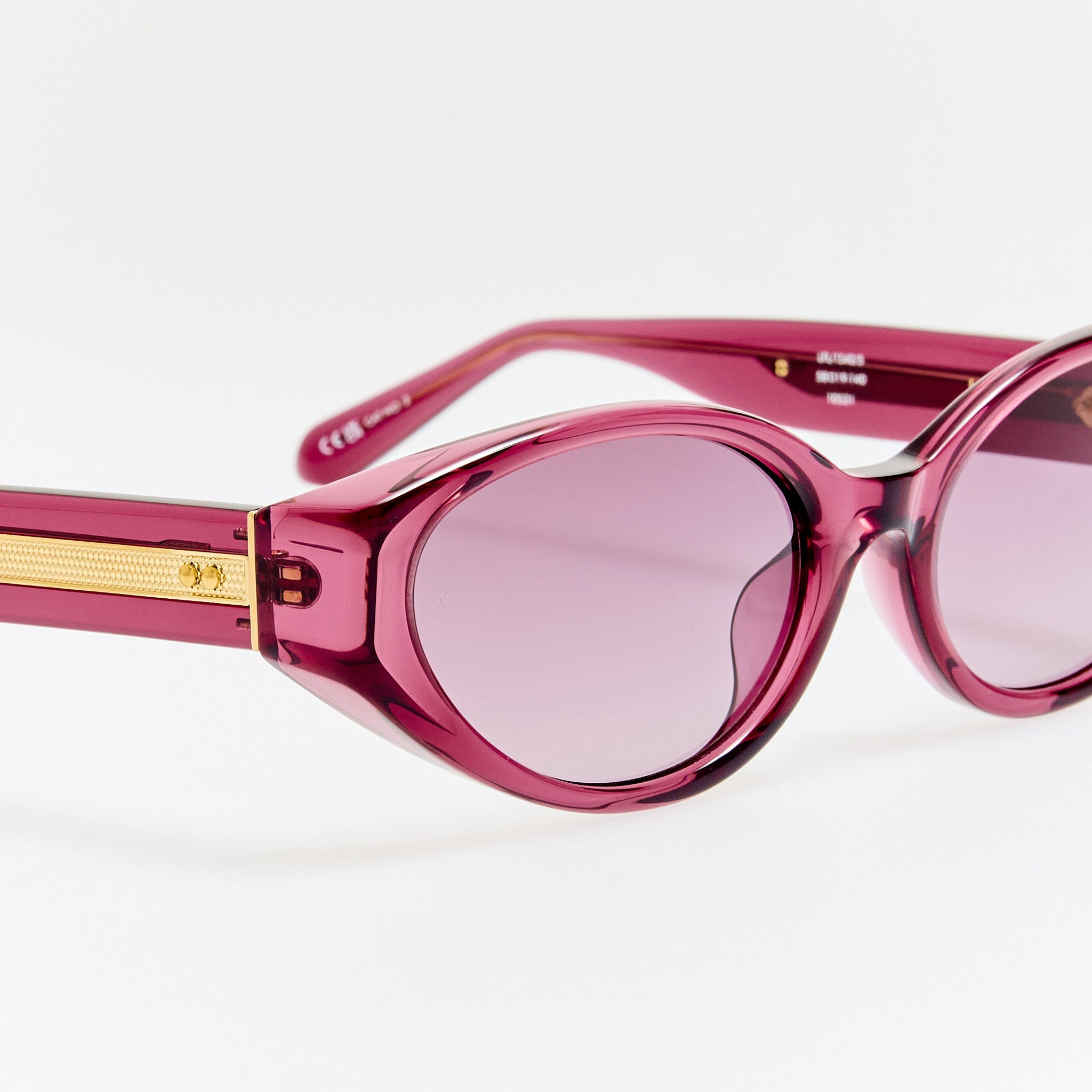 Lyra Sunglasses in Wine - LINDA FARROW - Sunglasses -