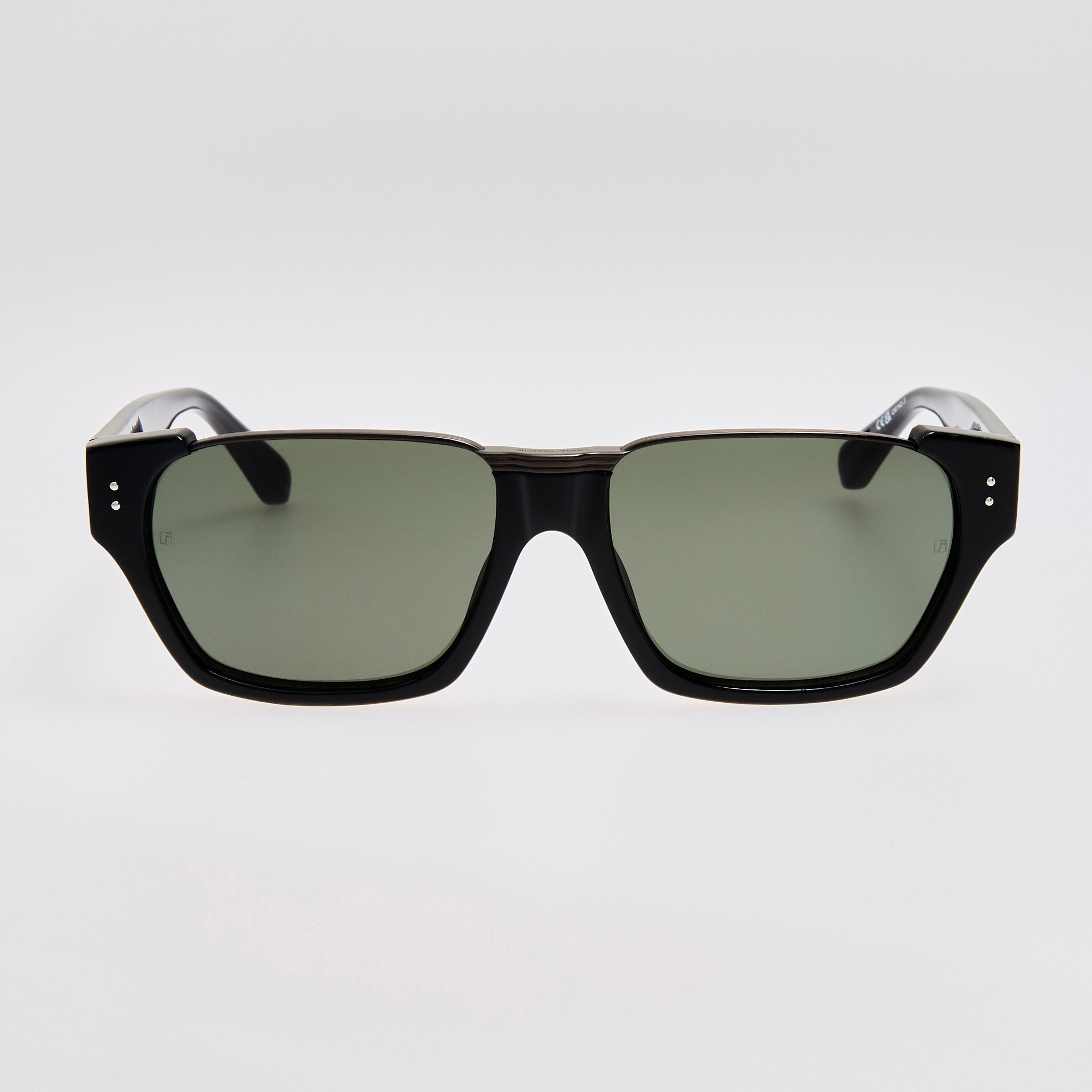 Marcel Sunglasses in Black Matt Nickel - LINDA FARROW - Sunglasses -