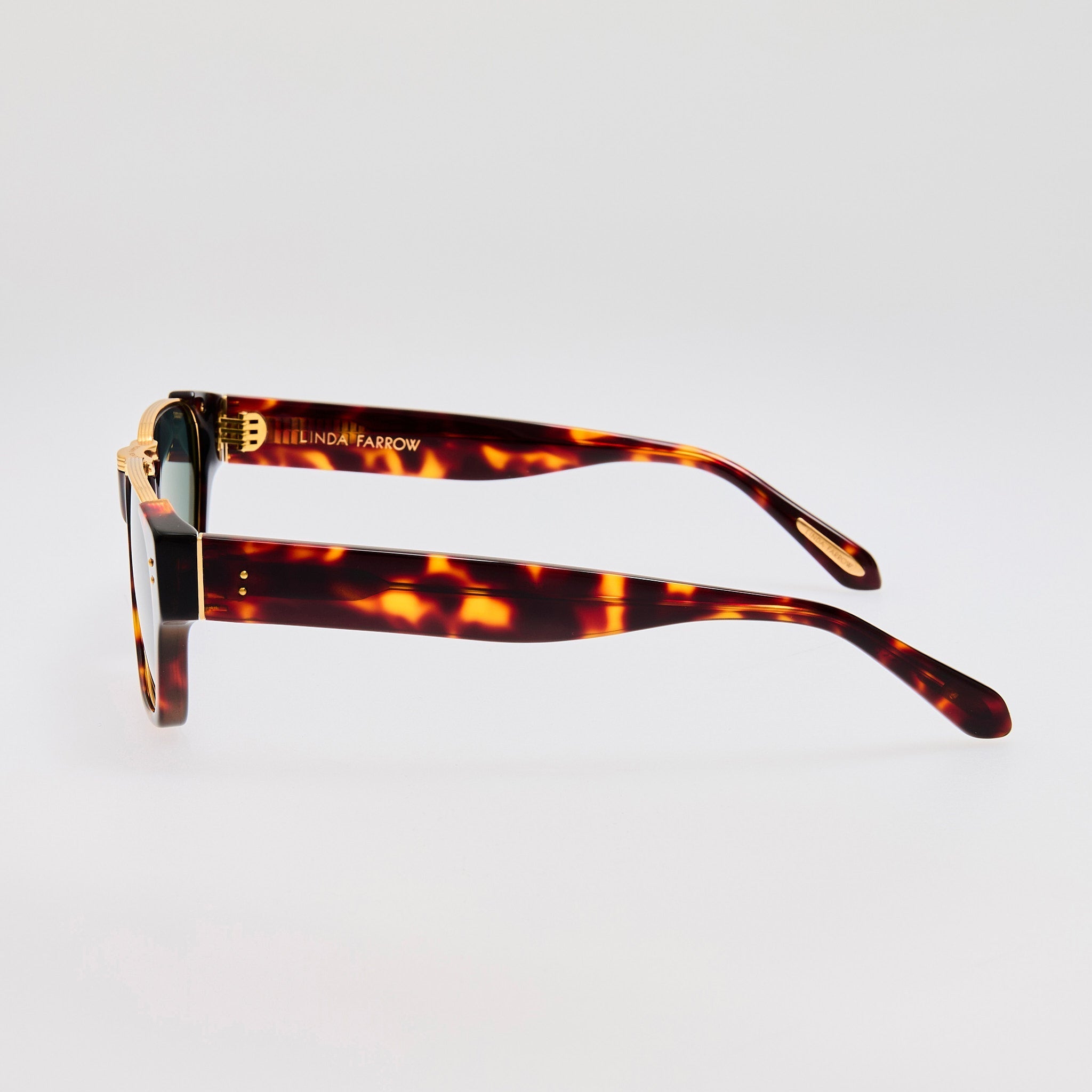 Marcel Sunglasses in Dark Tortoiseshell - LINDA FARROW - Sunglasses -