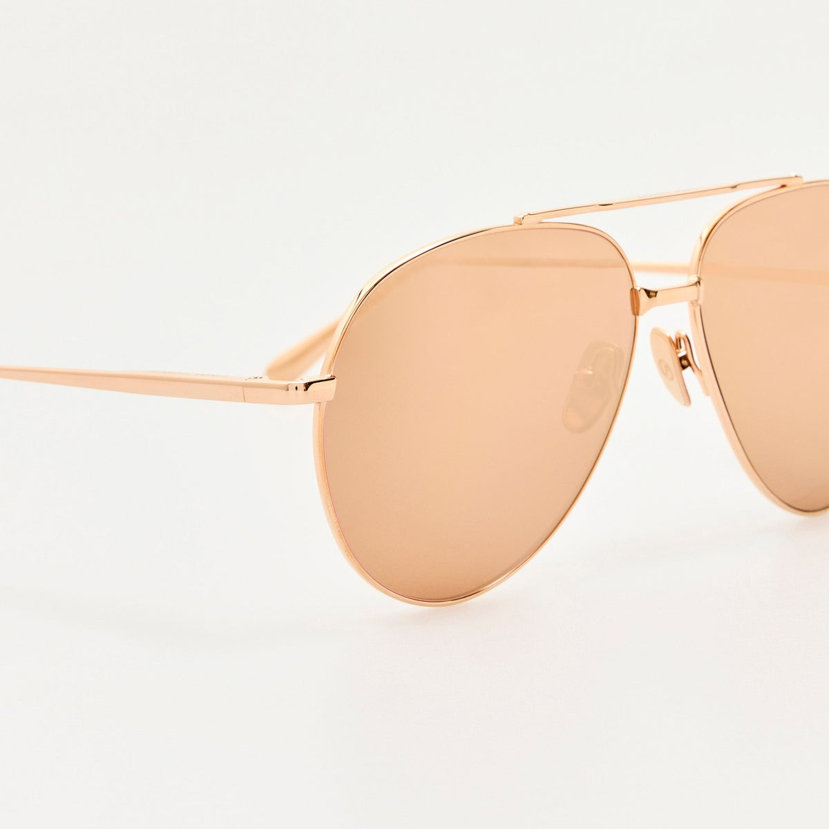 Marcelo Sunglasses in 18K Rose Gold - LINDA FARROW-Sunglasses-