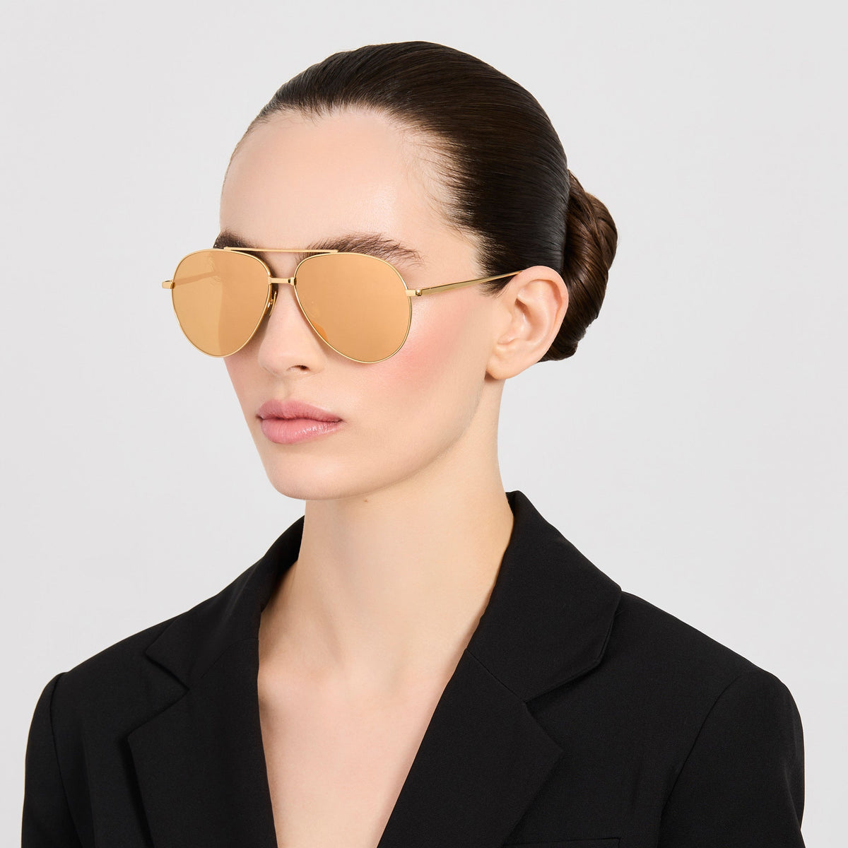 Marcelo Sunglasses in 24K Gold - LINDA FARROW-Sunglasses-