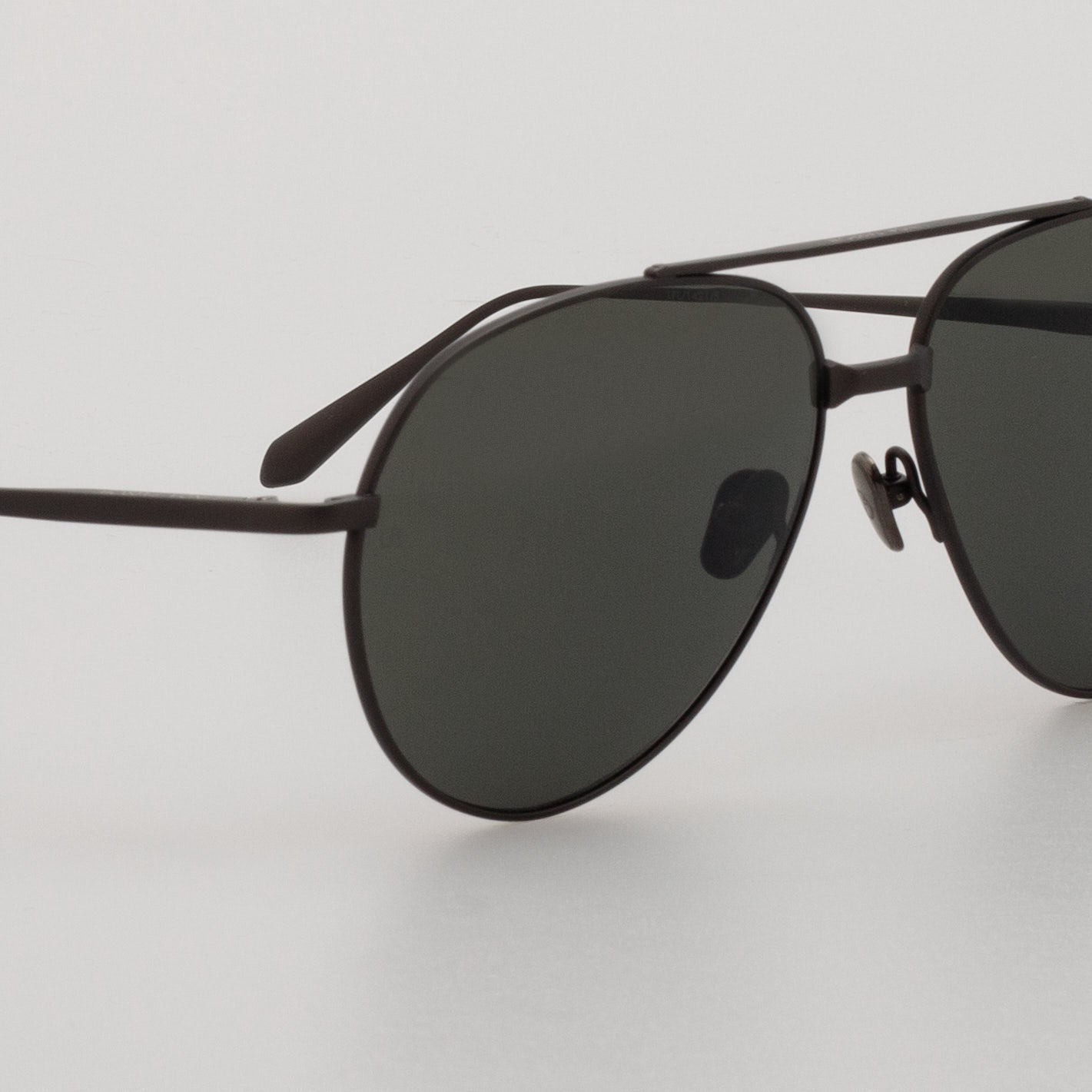 Marcelo Sunglasses in Matt Black Nickel - LINDA FARROW - Sunglasses -