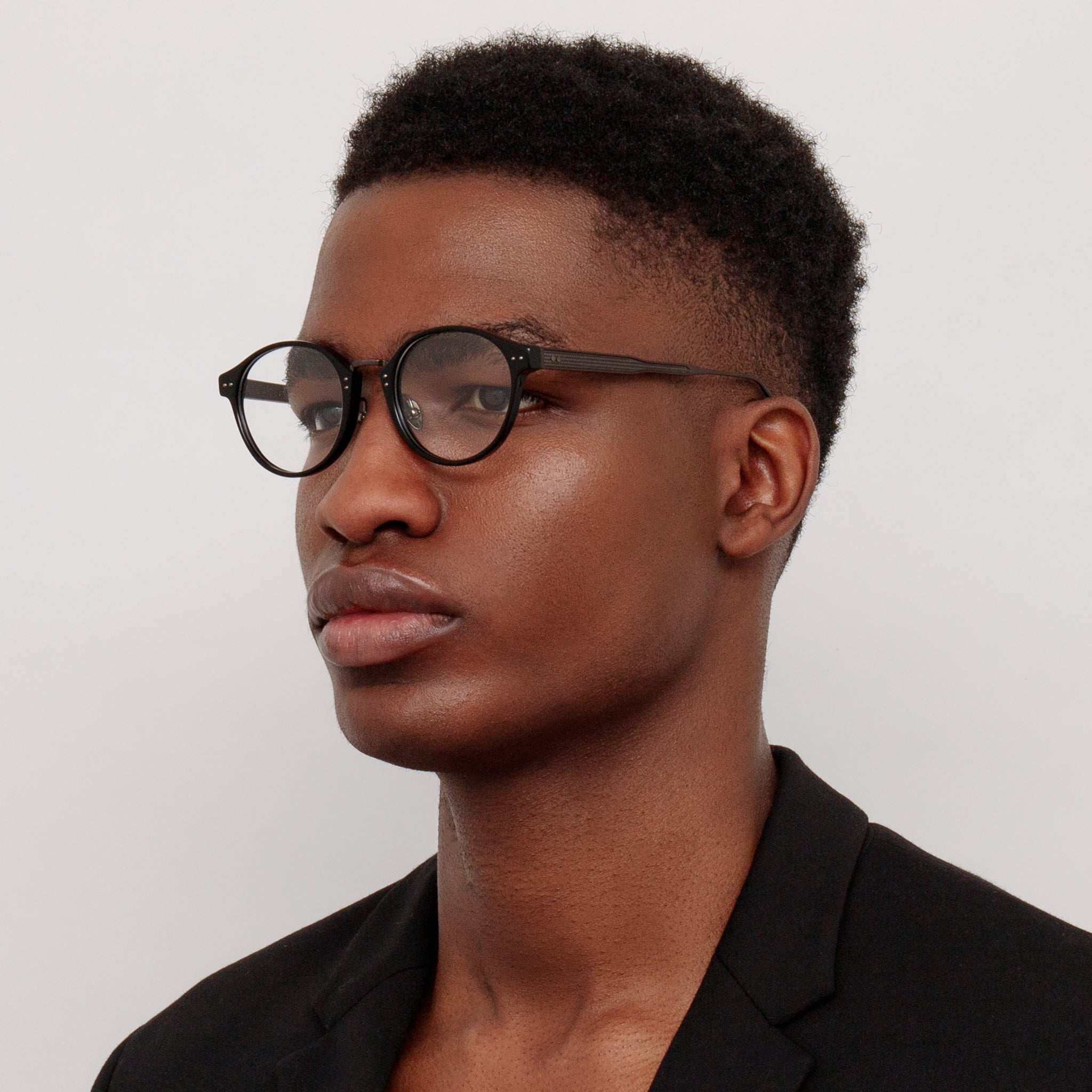 Marco Oval Optical Frame in Black Matt Nickel - LINDA FARROW - Optical Frame -