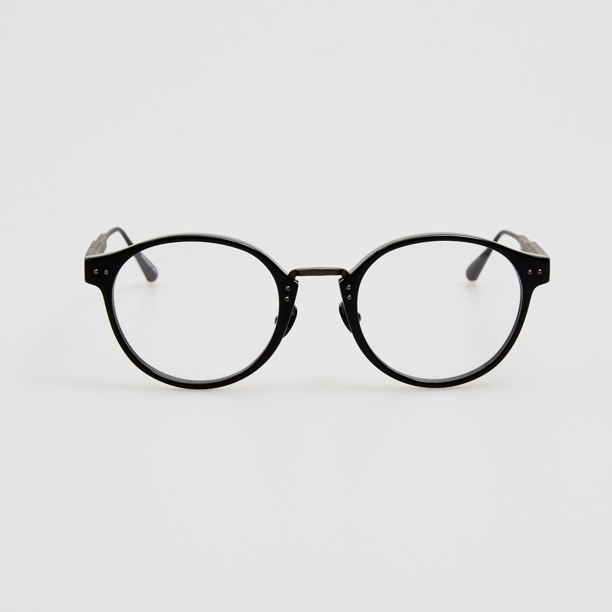 Marco Oval Optical Frame in Black Matt Nickel - LINDA FARROW - Optical Frame -