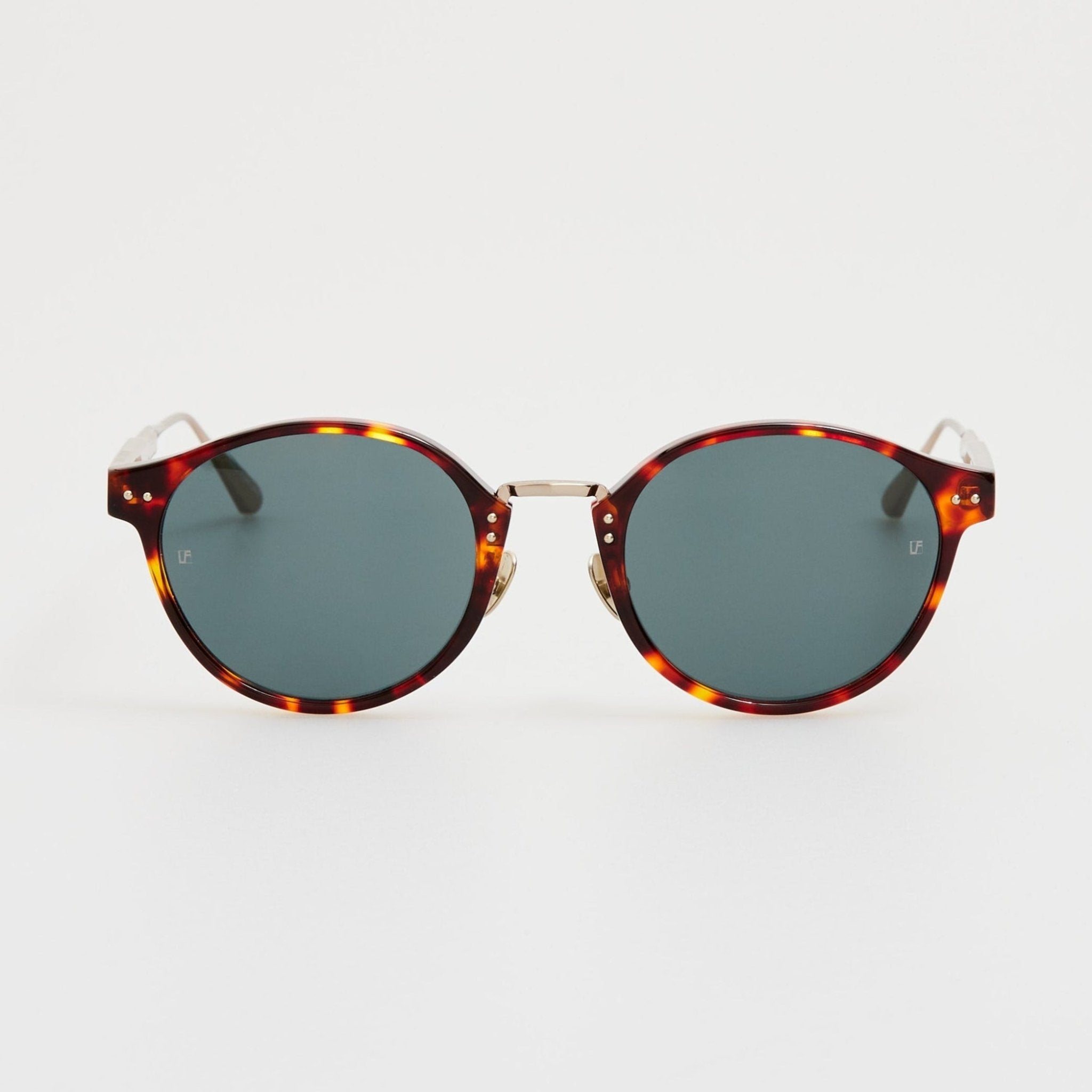 Marco Oval Sunglasses in Dark Tortoiseshell - LINDA FARROW - Sunglasses -