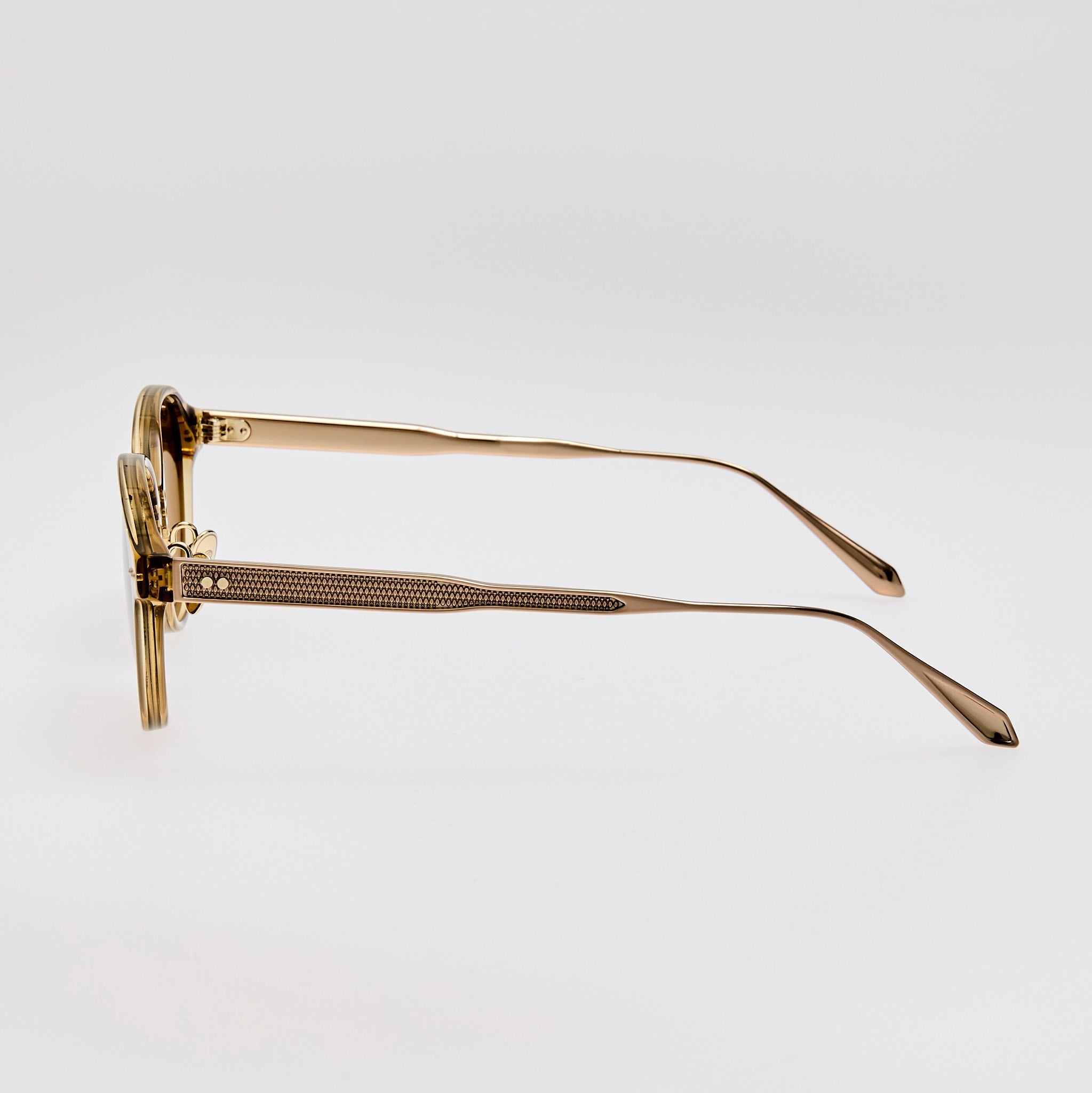 Marco Sunglasses in Khaki and Gold - LINDA FARROW - Sunglasses -