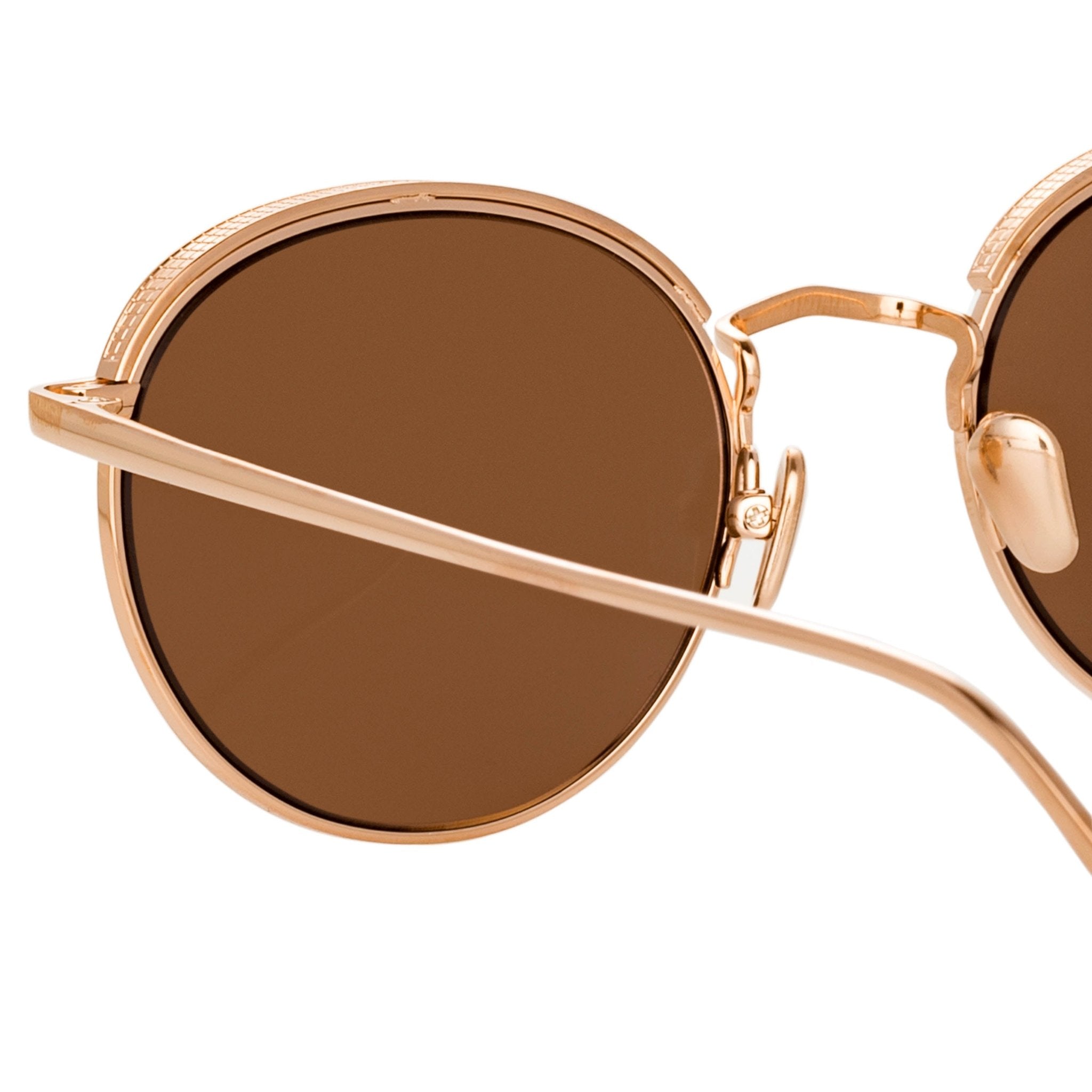 Marlon Sunglasses in 18K Rose Gold - LINDA FARROW - Sunglasses -