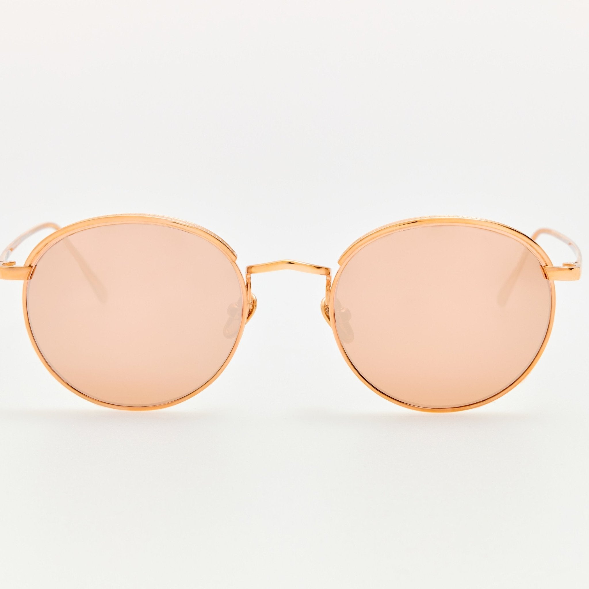 Marlon Sunglasses in 18K Rose Gold - LINDA FARROW - Sunglasses -