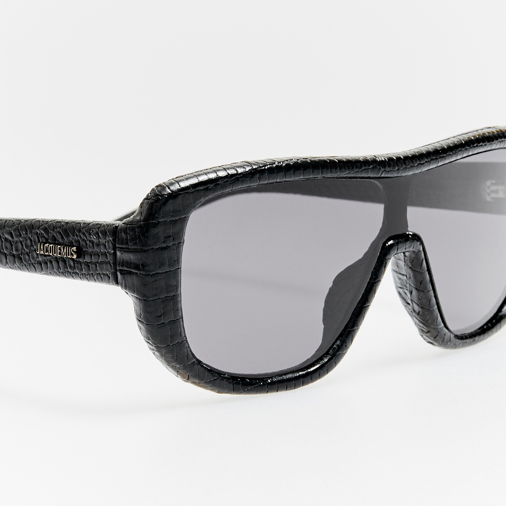 Masco Sunglasses in Black Lizard - LINDA FARROW - Sunglasses -