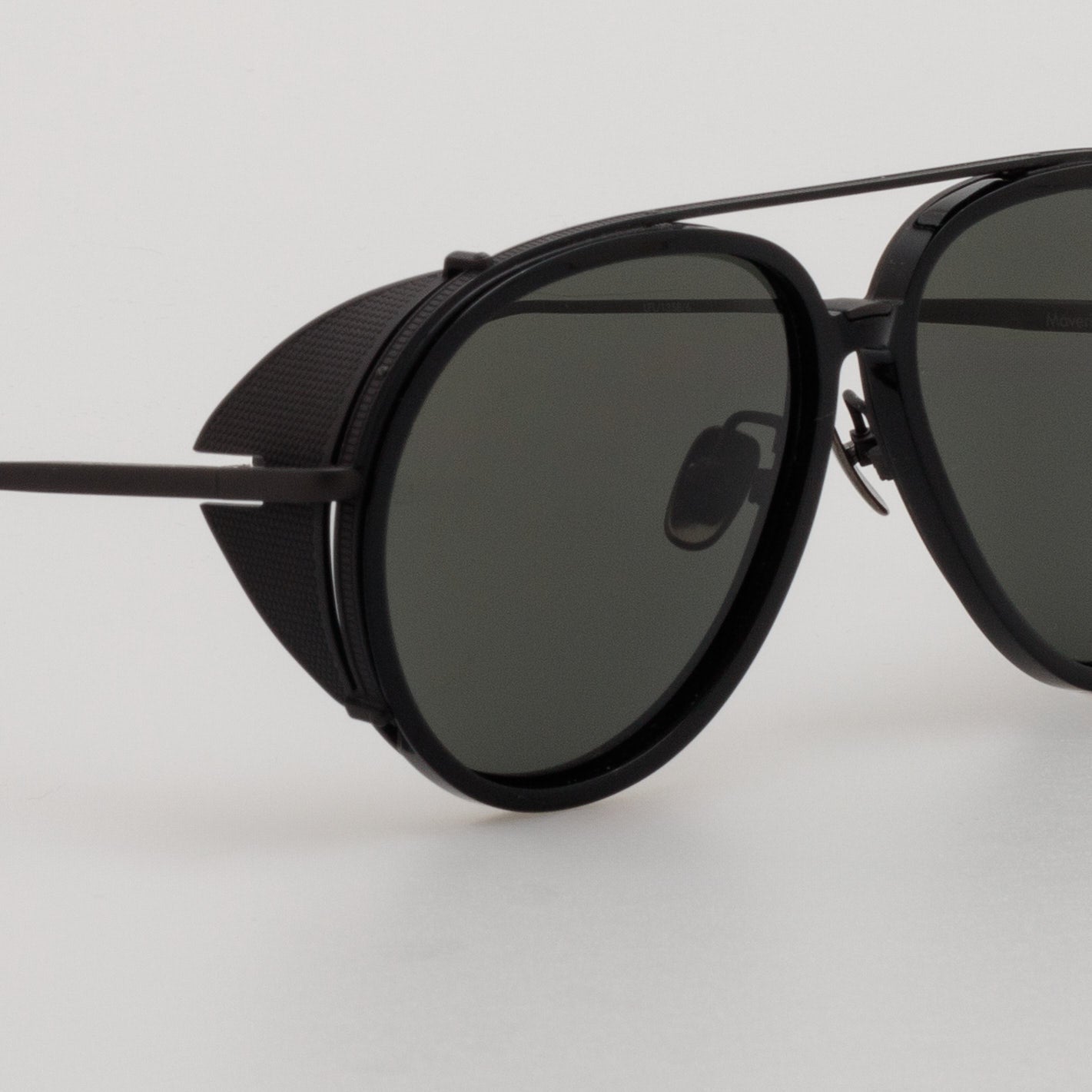 Maverick Sunglasses in Black Matt Nickel - LINDA FARROW - Sunglasses -