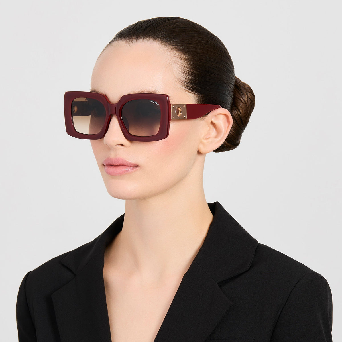 Melba Sunglasses in Scarlet - LINDA FARROW-Sunglasses-