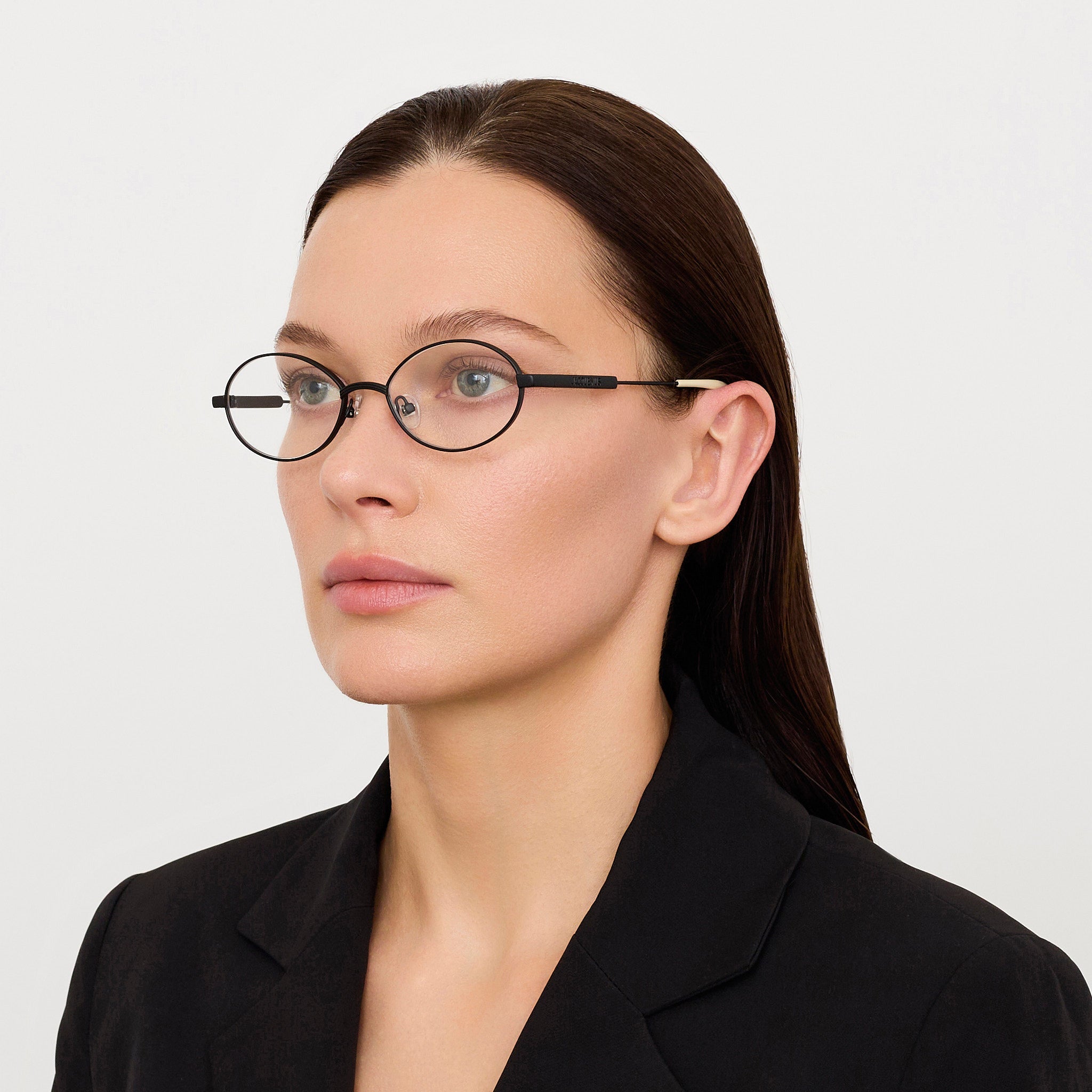 Meunier Optical in Matt Black - LINDA FARROW - Optical Frame -