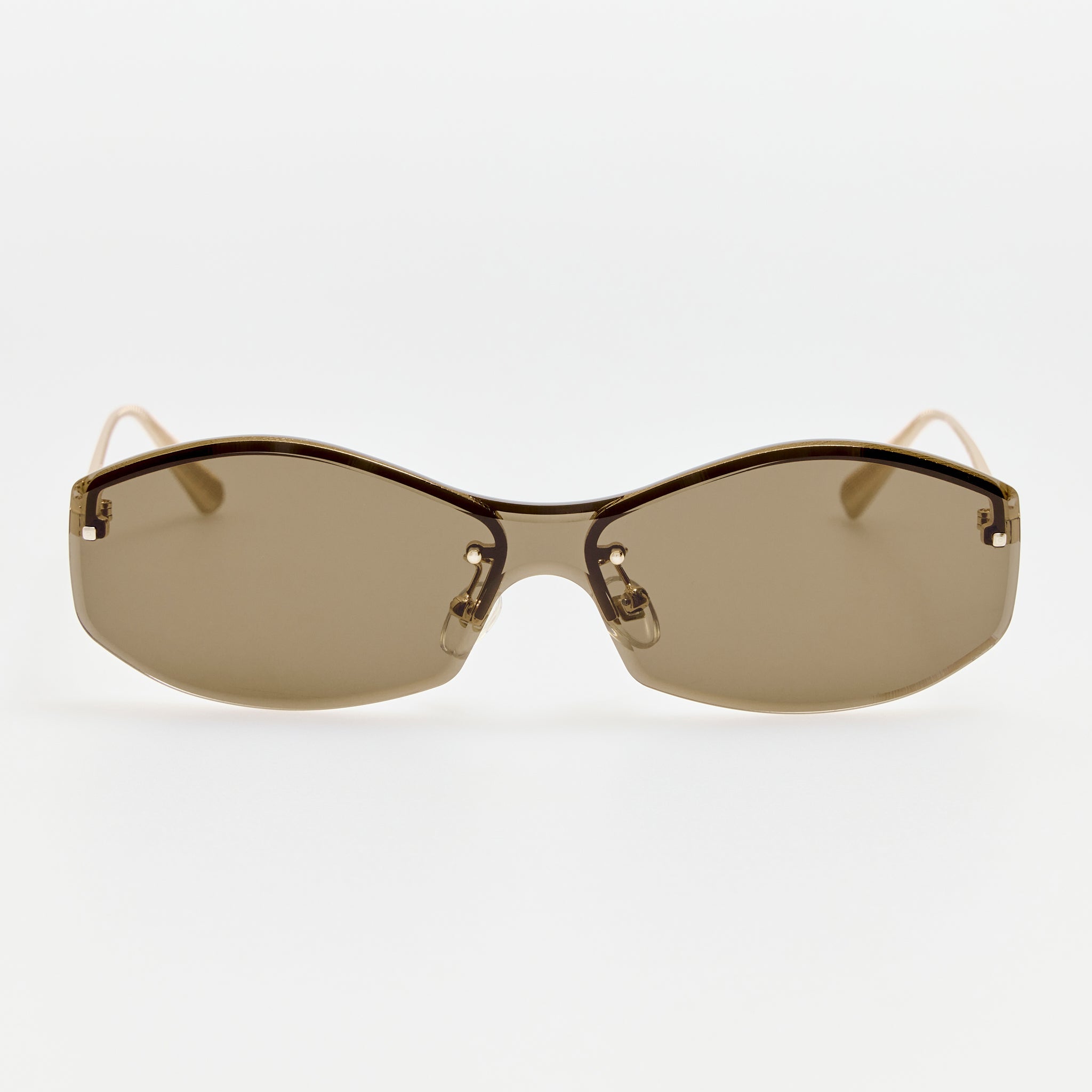 Miami Sunglasses in Gold - LINDA FARROW-Sunglasses-
