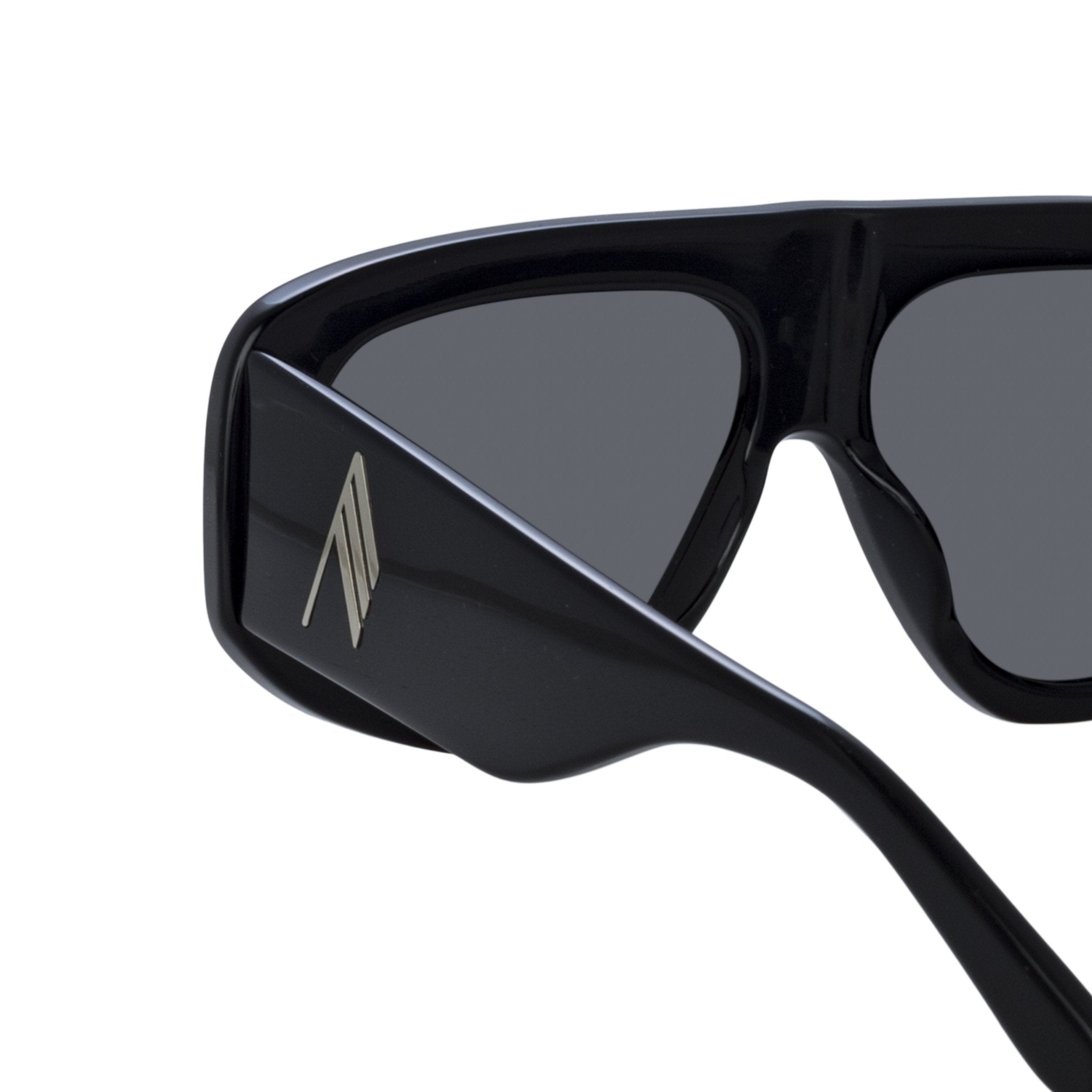 Milano Oversized Sunglasses in Black - LINDA FARROW - Sunglasses -