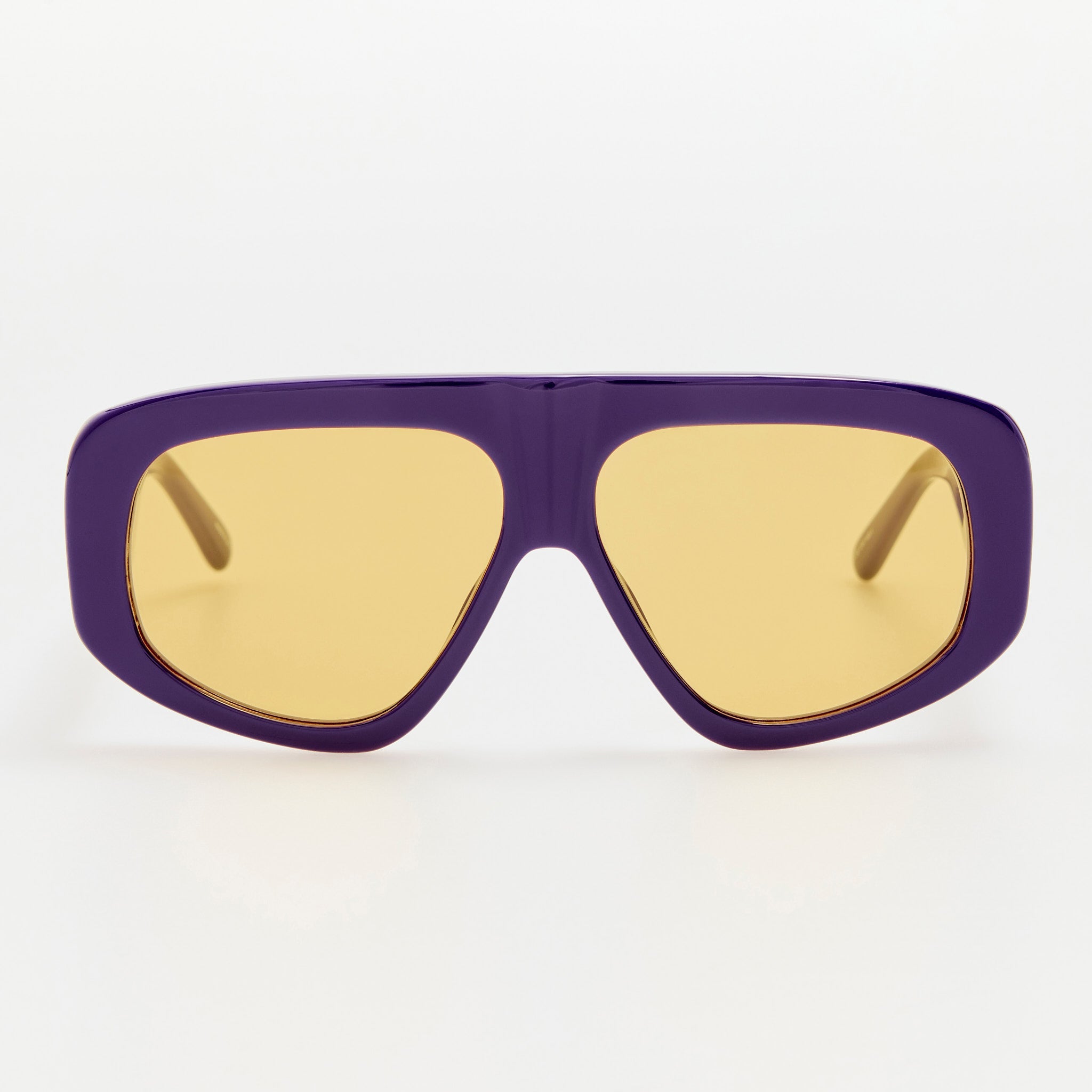 Milano Oversized Sunglasses in Purple - LINDA FARROW - Sunglasses -