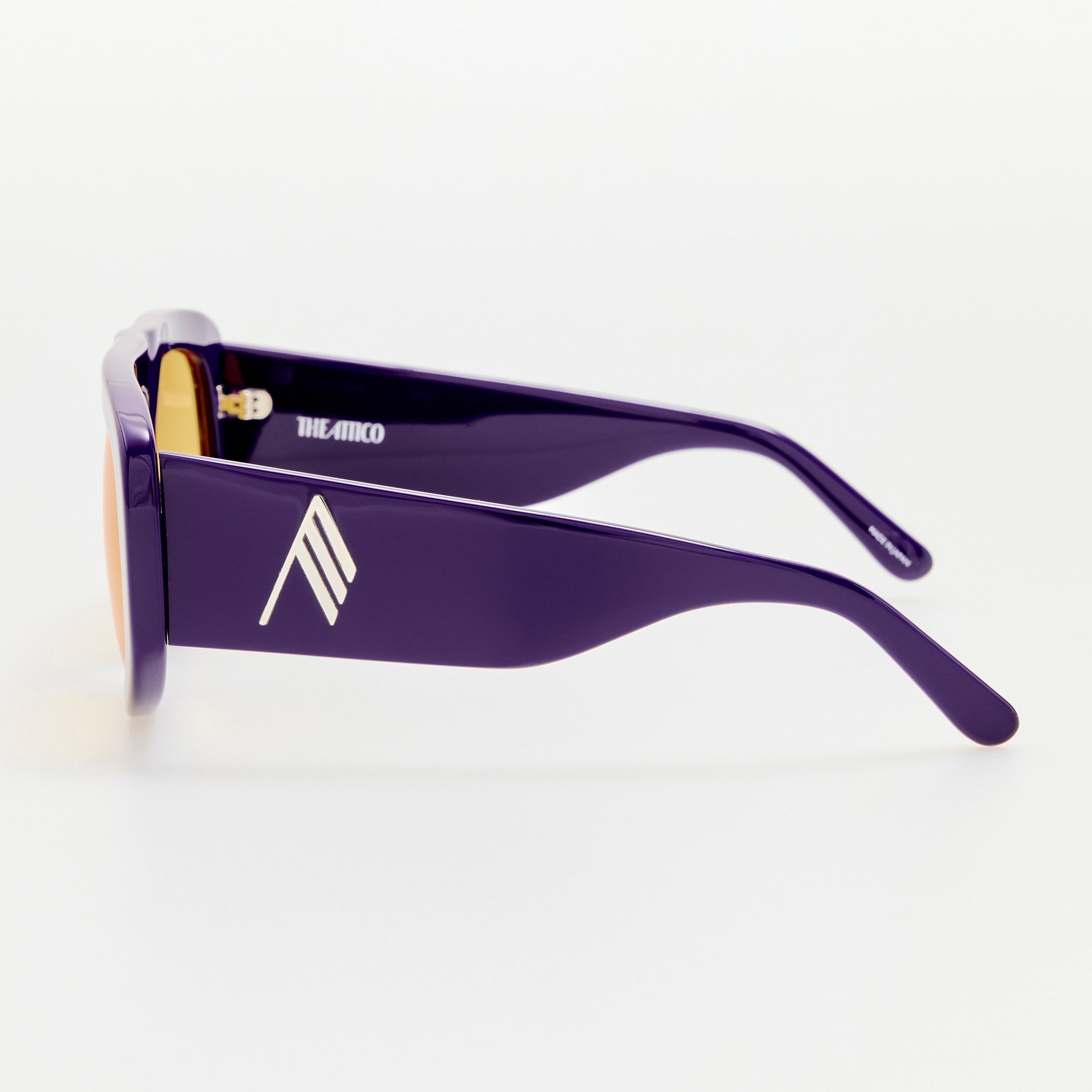 Milano Oversized Sunglasses in Purple - LINDA FARROW - Sunglasses -