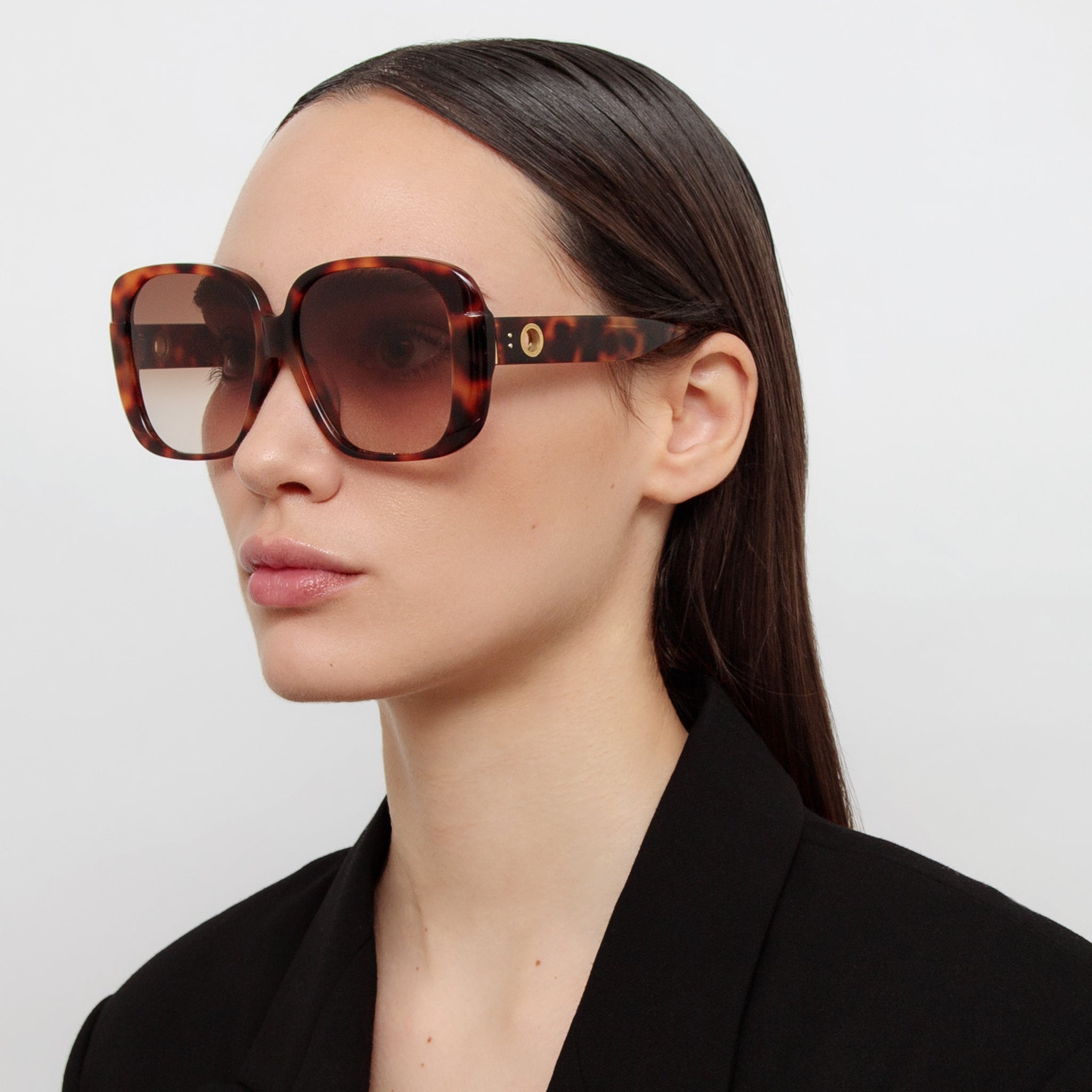 Mima Sunglasses in Tortoiseshell - LINDA FARROW - Sunglasses -