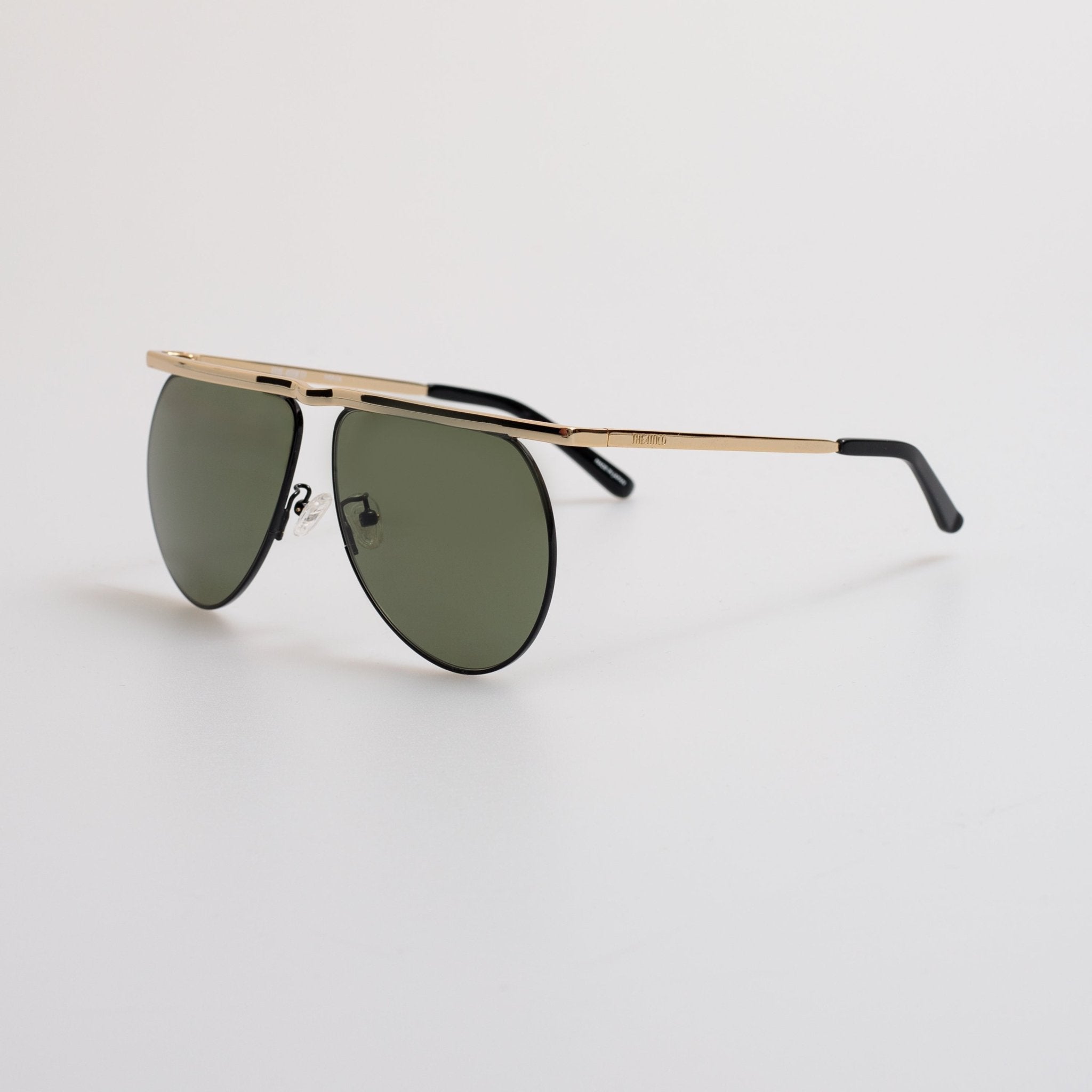 Mina Aviator Sunglasses in Yellow Gold - LINDA FARROW - Sunglasses -