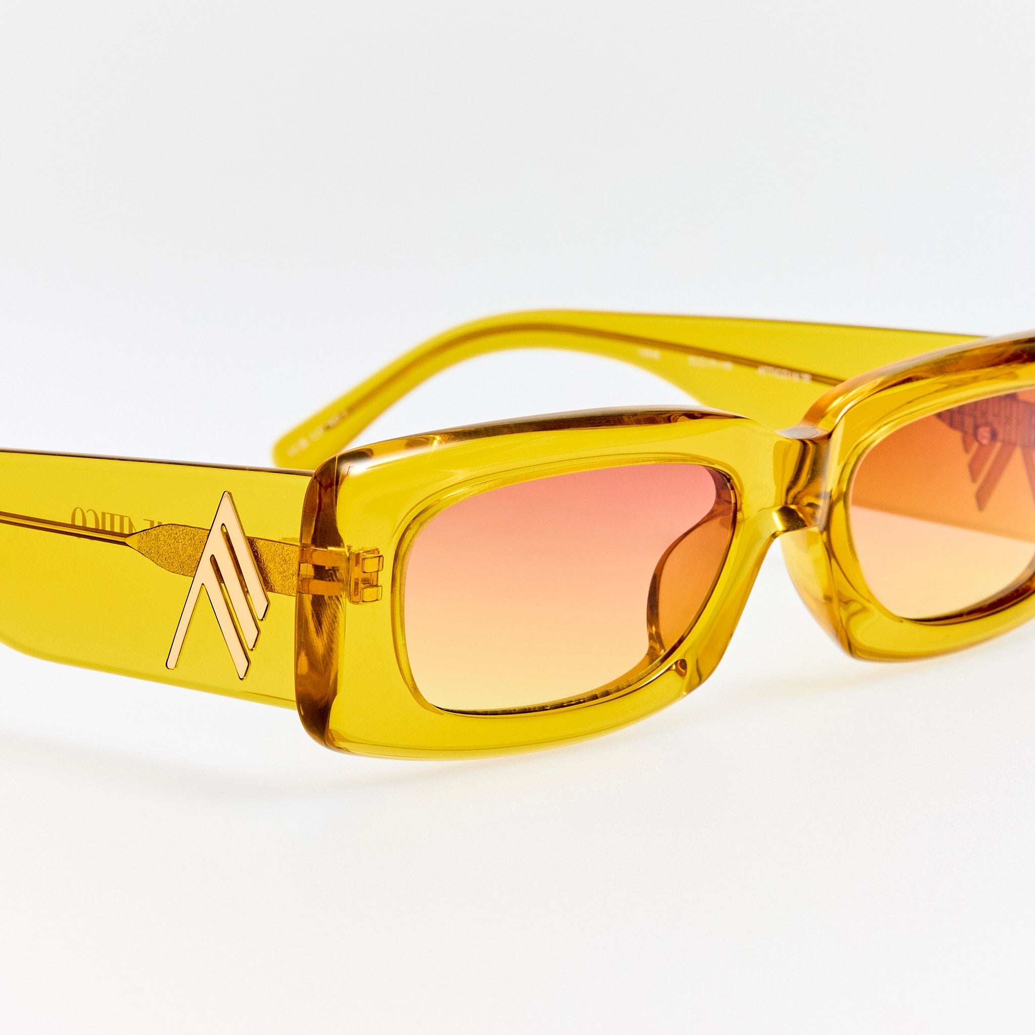 Mini Marfa Sunglasses in Mustard - LINDA FARROW - Sunglasses -