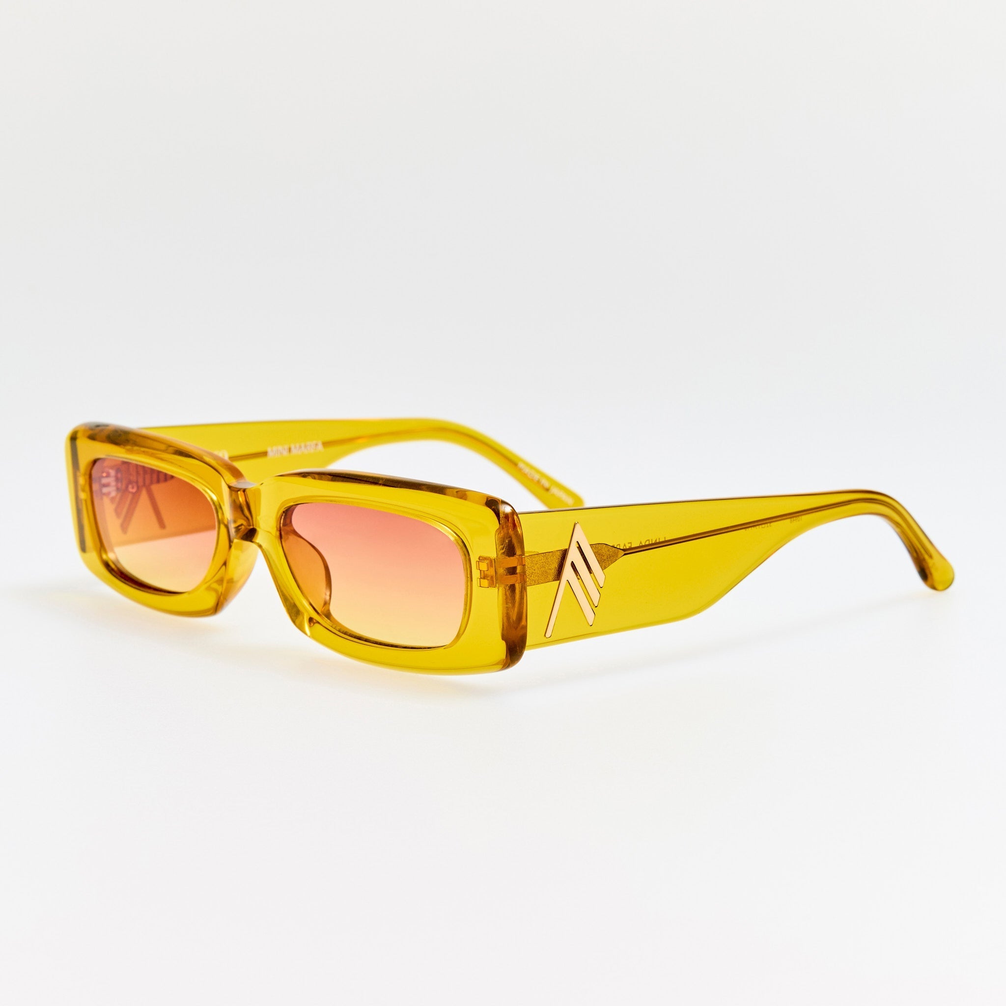 Mini Marfa Sunglasses in Mustard - LINDA FARROW - Sunglasses -