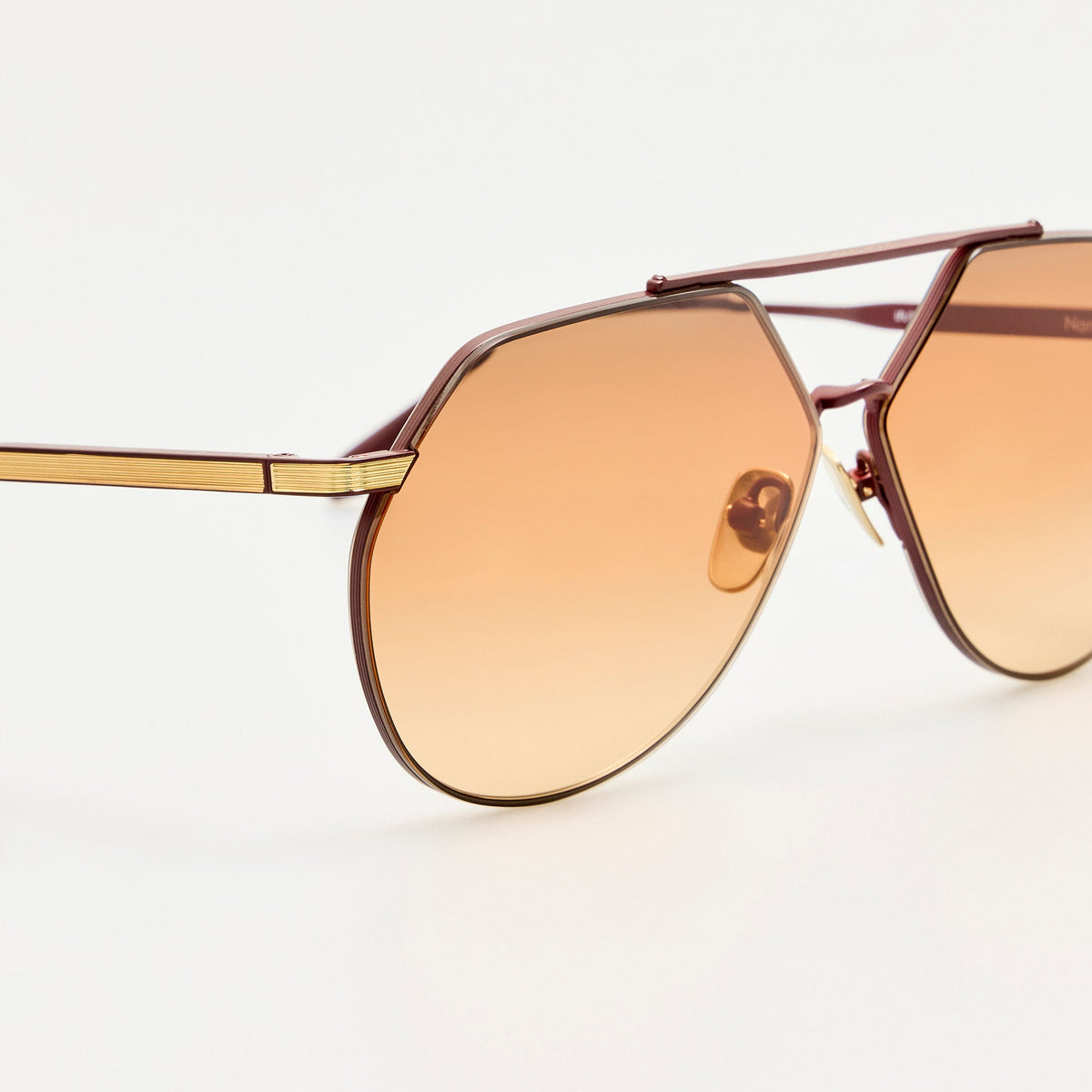 Nana Sunglasses in 22K Gold and Orange - LINDA FARROW-Sunglasses-